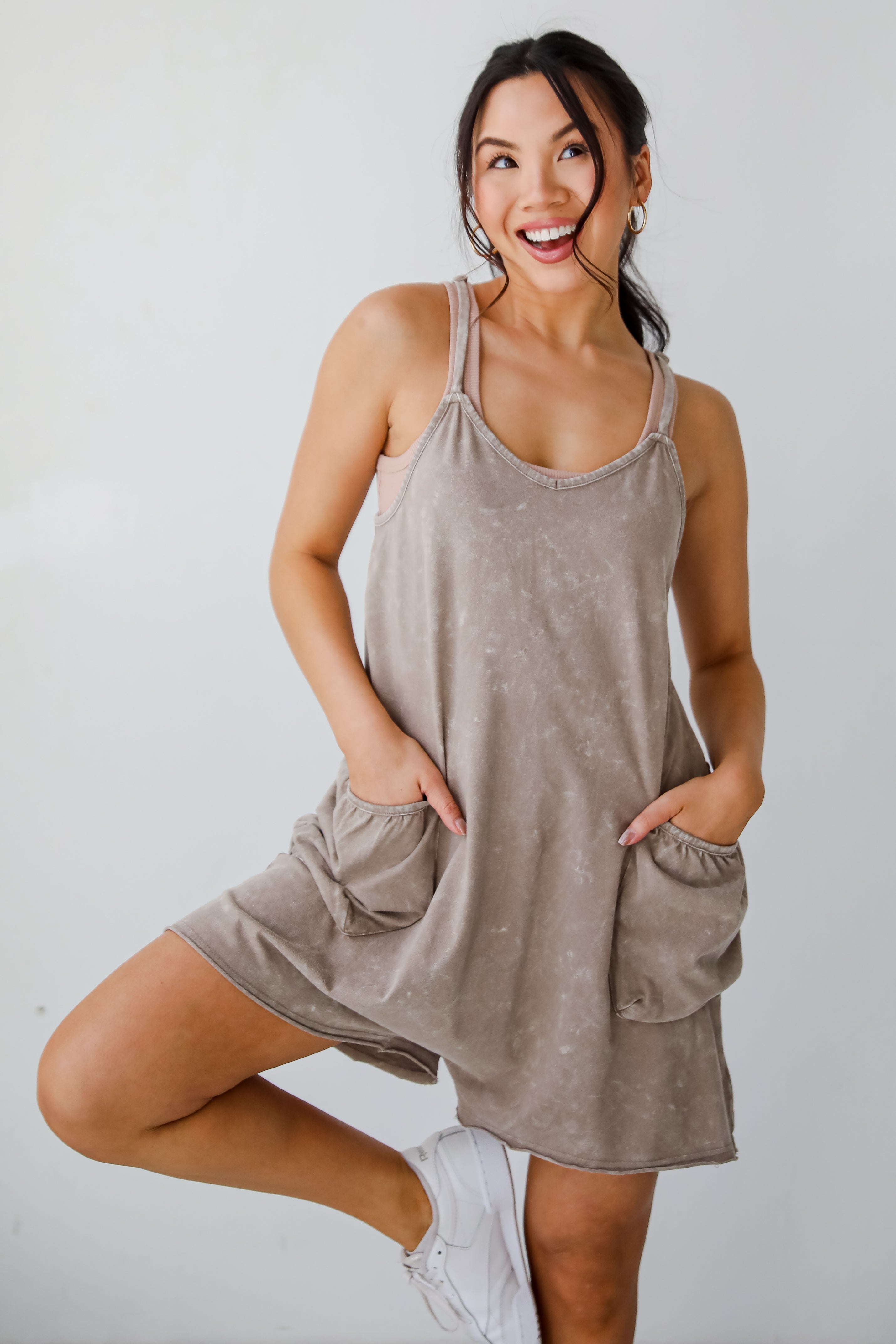 Relaxed Perfection Acid Washed Romper