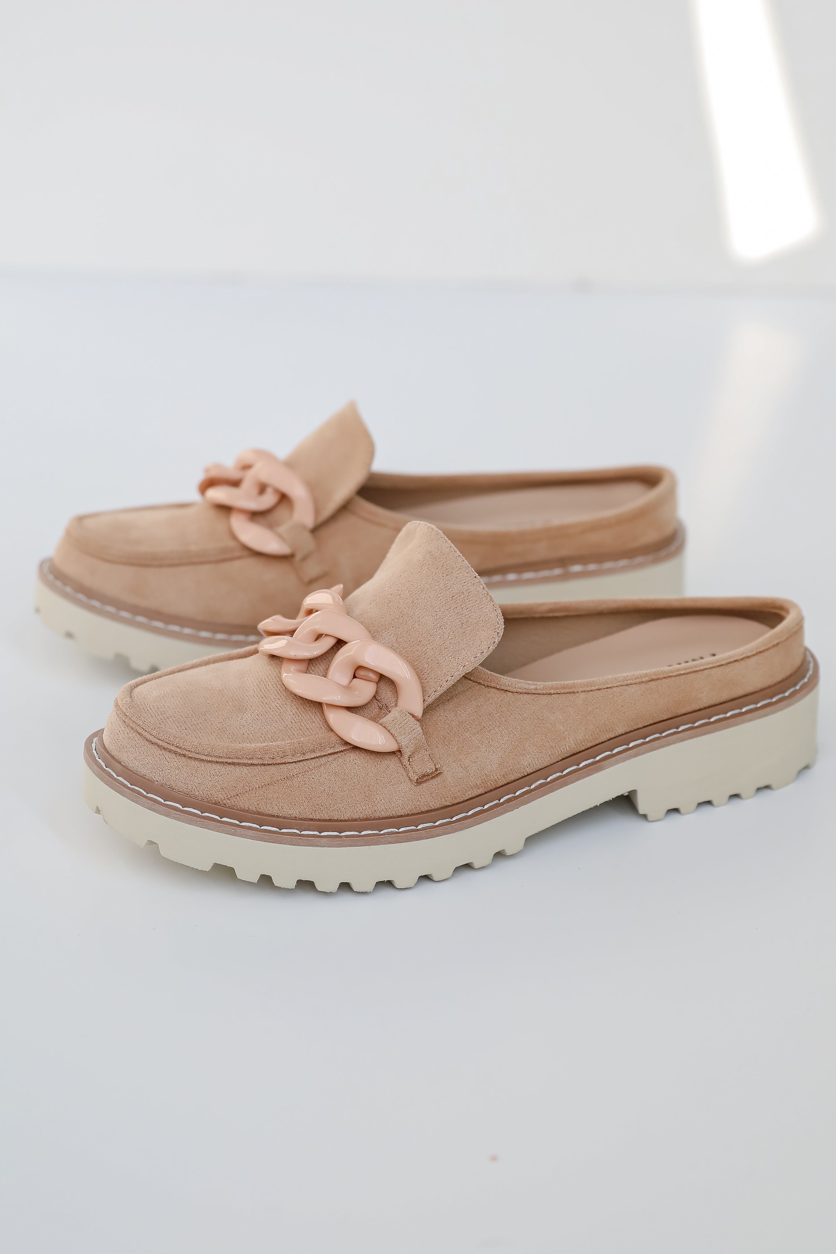 Chasing Perfection Taupe Slide-On Platform Loafers