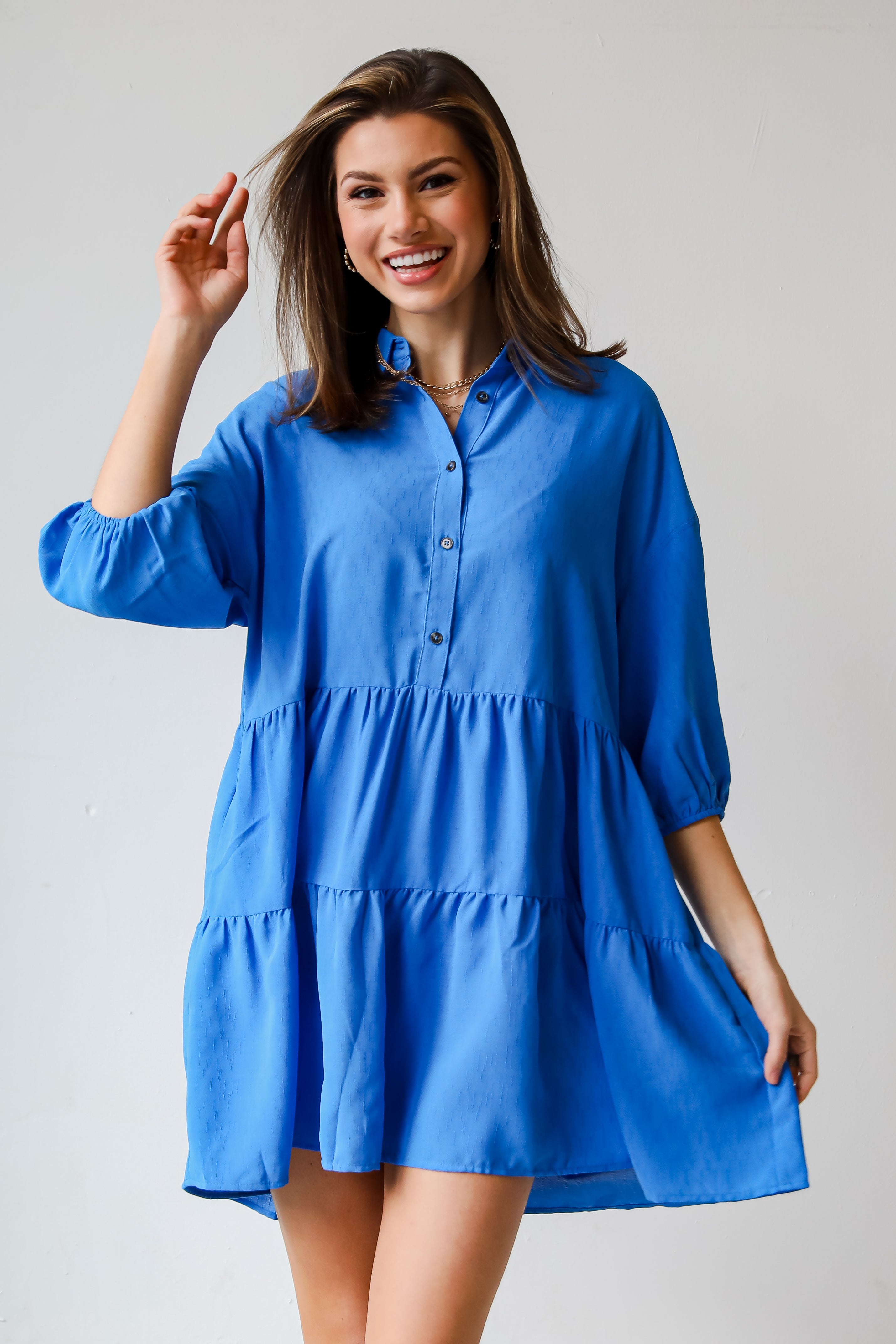 Adorably Admired Tiered Mini Babydoll Dress