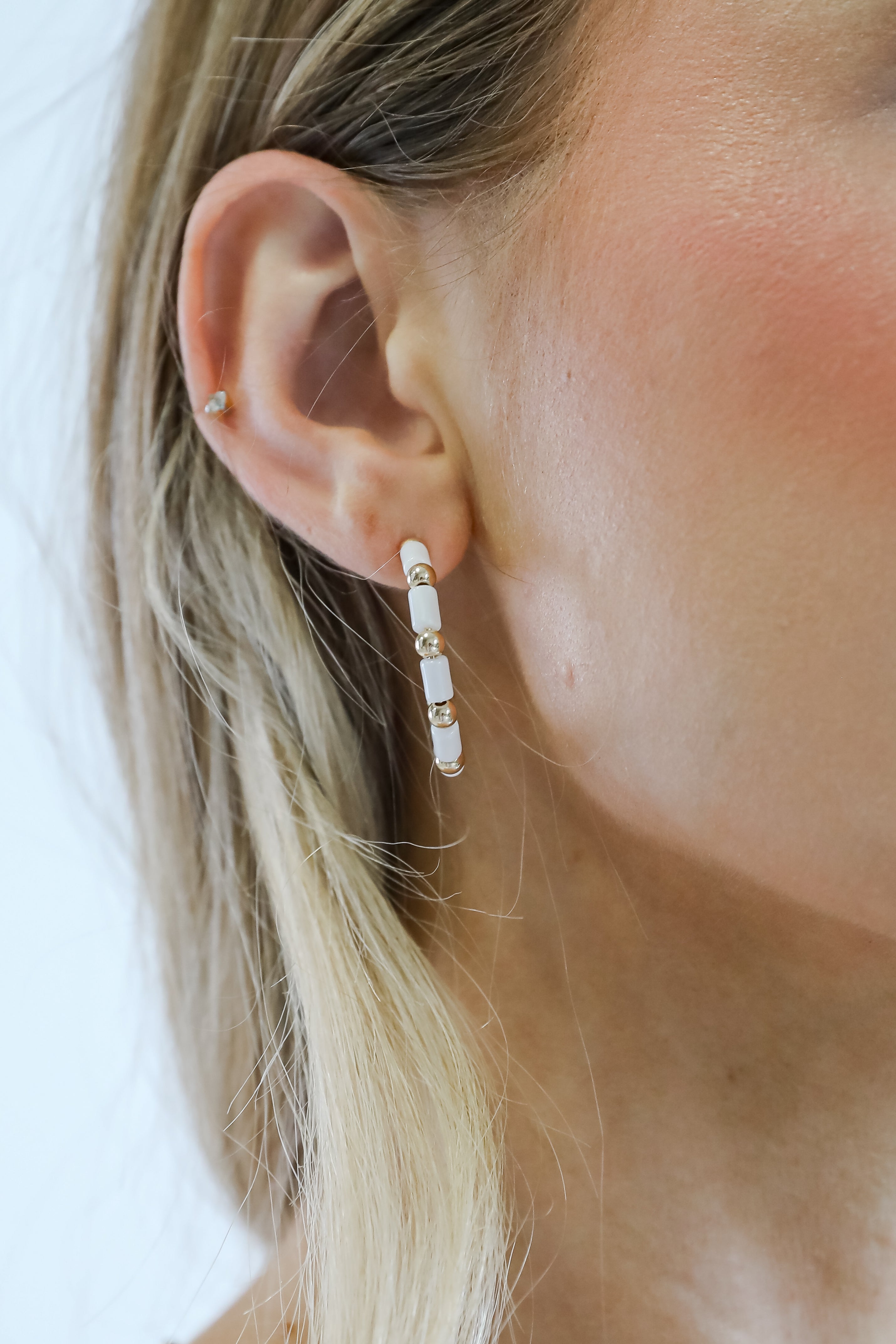 Sadie Beaded Hoop Earrings