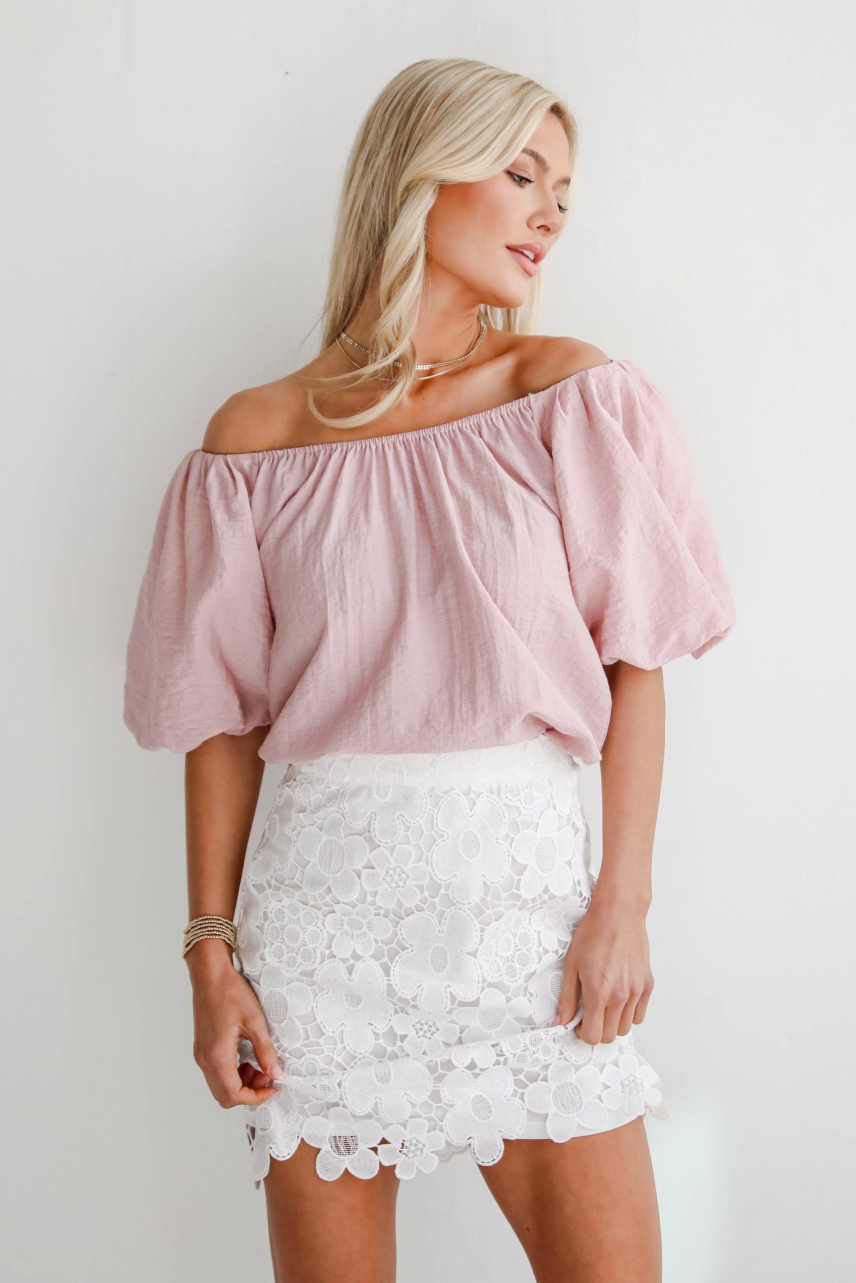 Seriously Sensational White Floral Crochet Mini Skirt