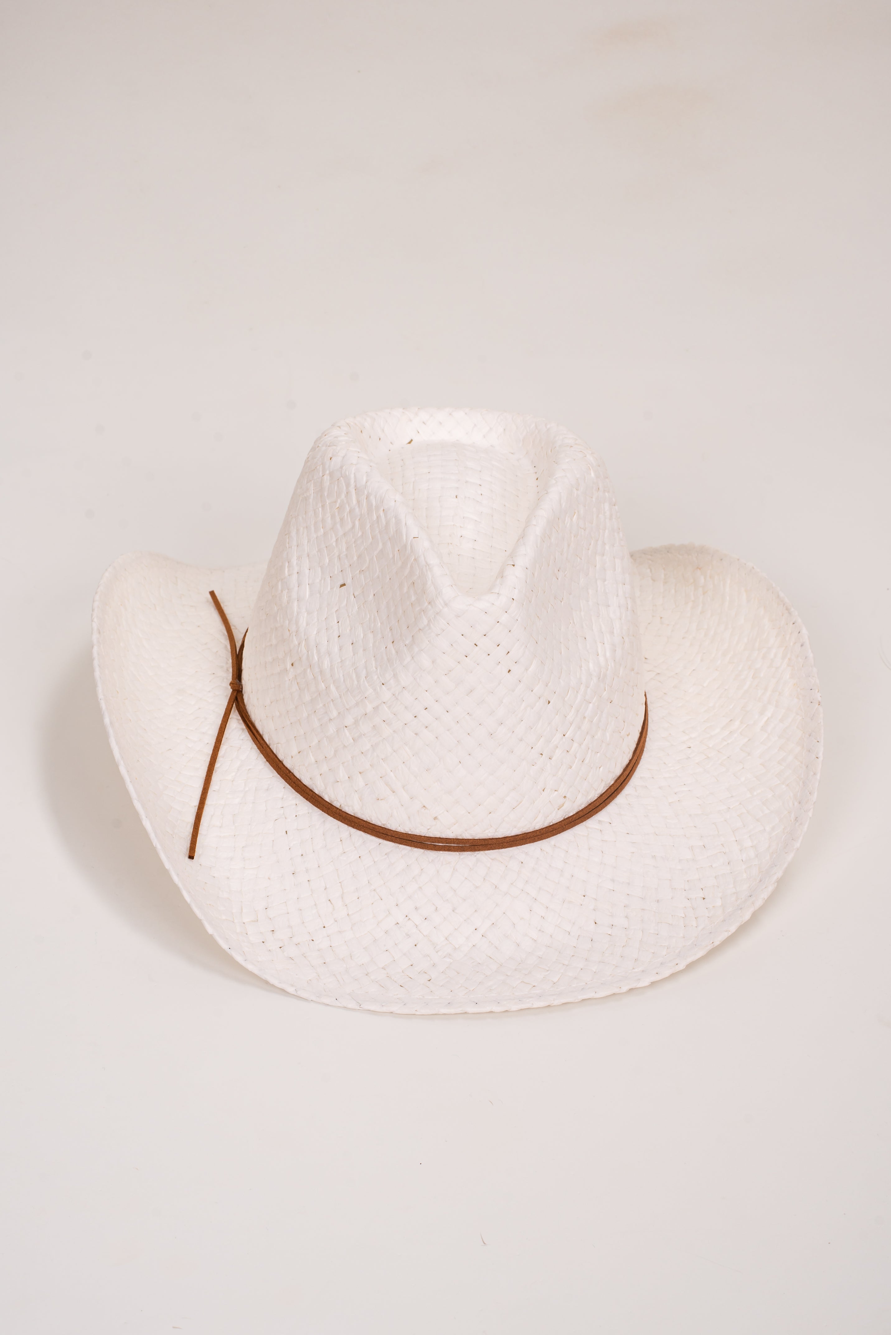 Sweetly Shaded White Straw Fedora Western Hat