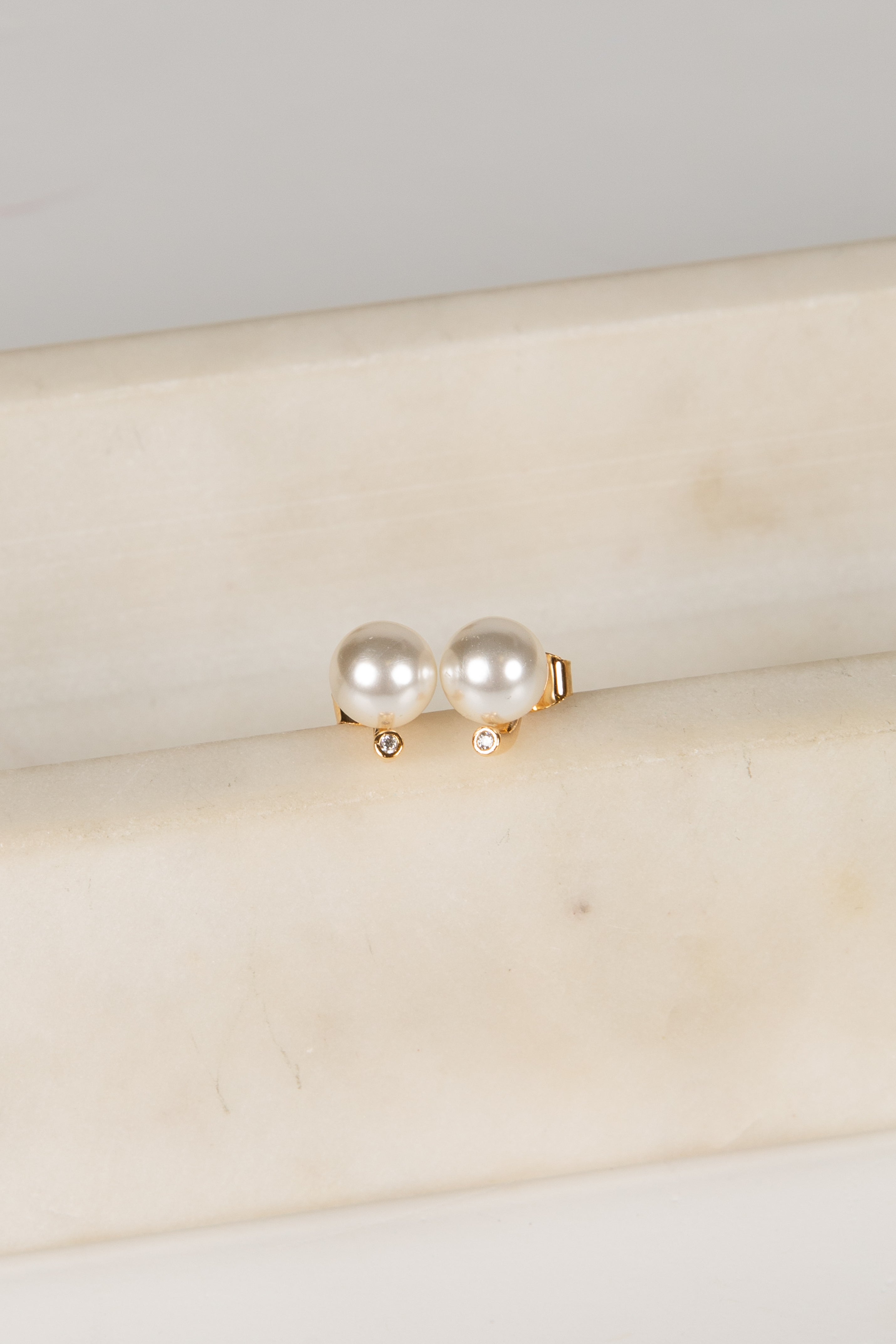 pearl stud earrings