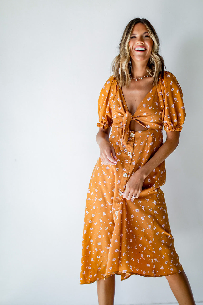 Just The One Floral Midi Dress