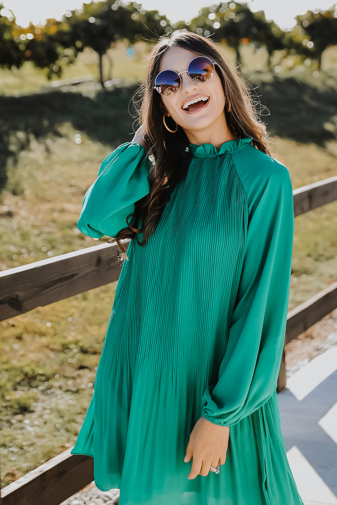 Always In Harmony Pleated Mini Dress