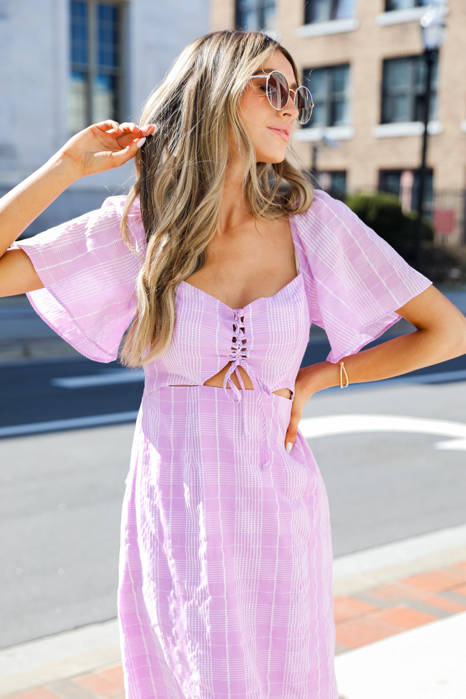 FINAL SALE - Never Miss Plaid Midi Dress