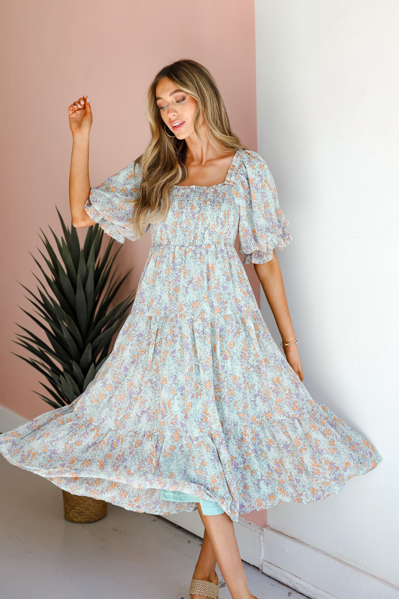 Start Of Forever Floral Midi Dress