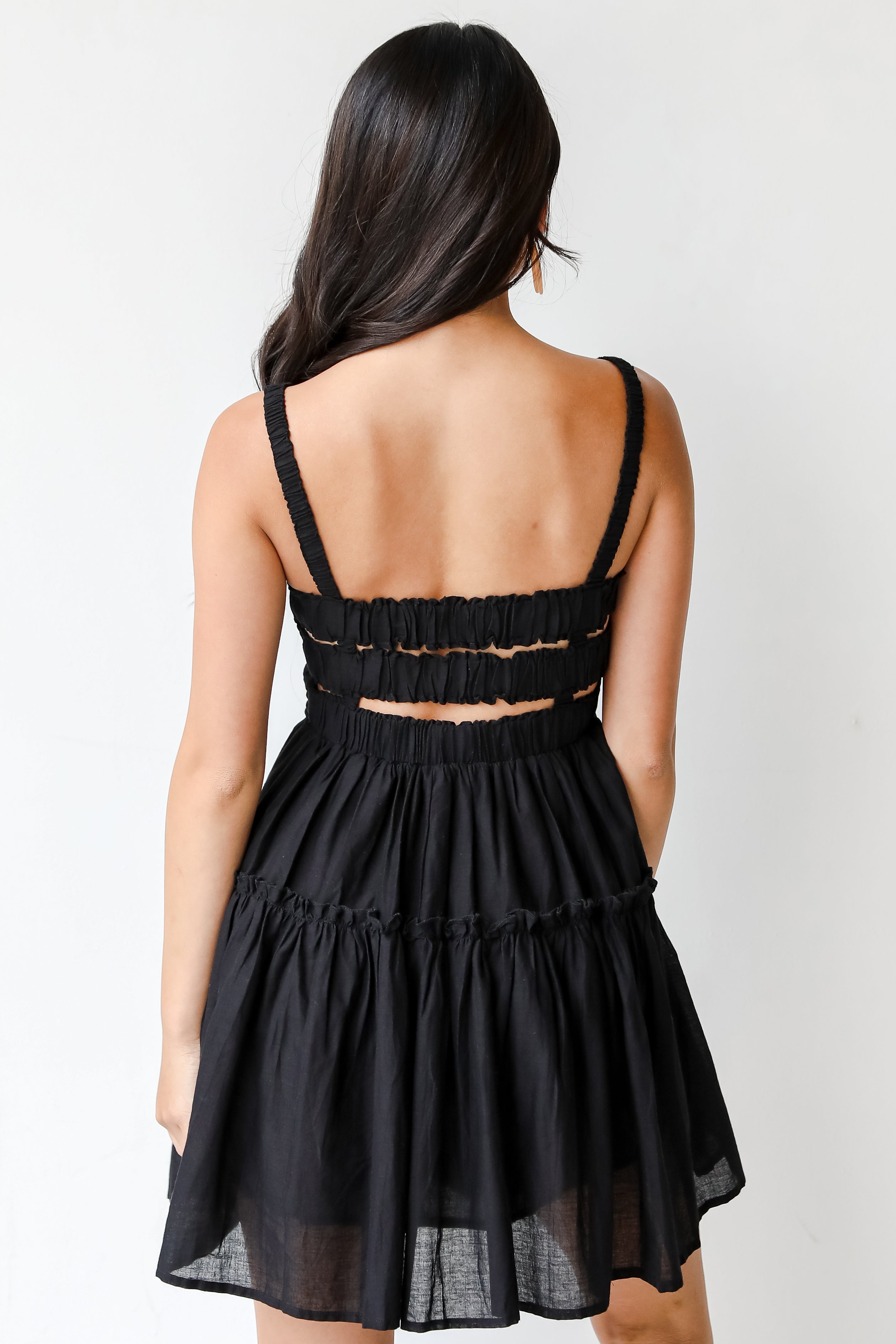 Smocked Mini Dress back view