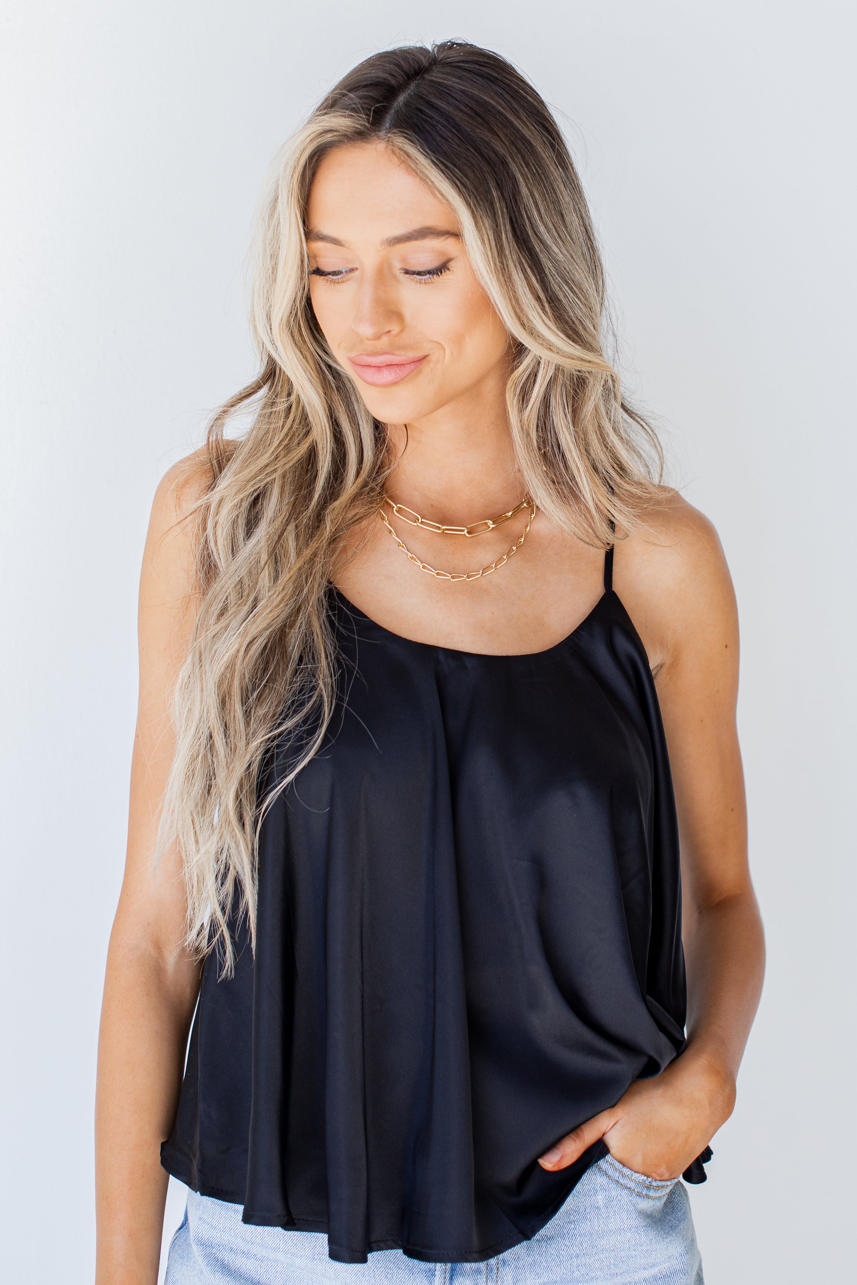 Satin Tank front view