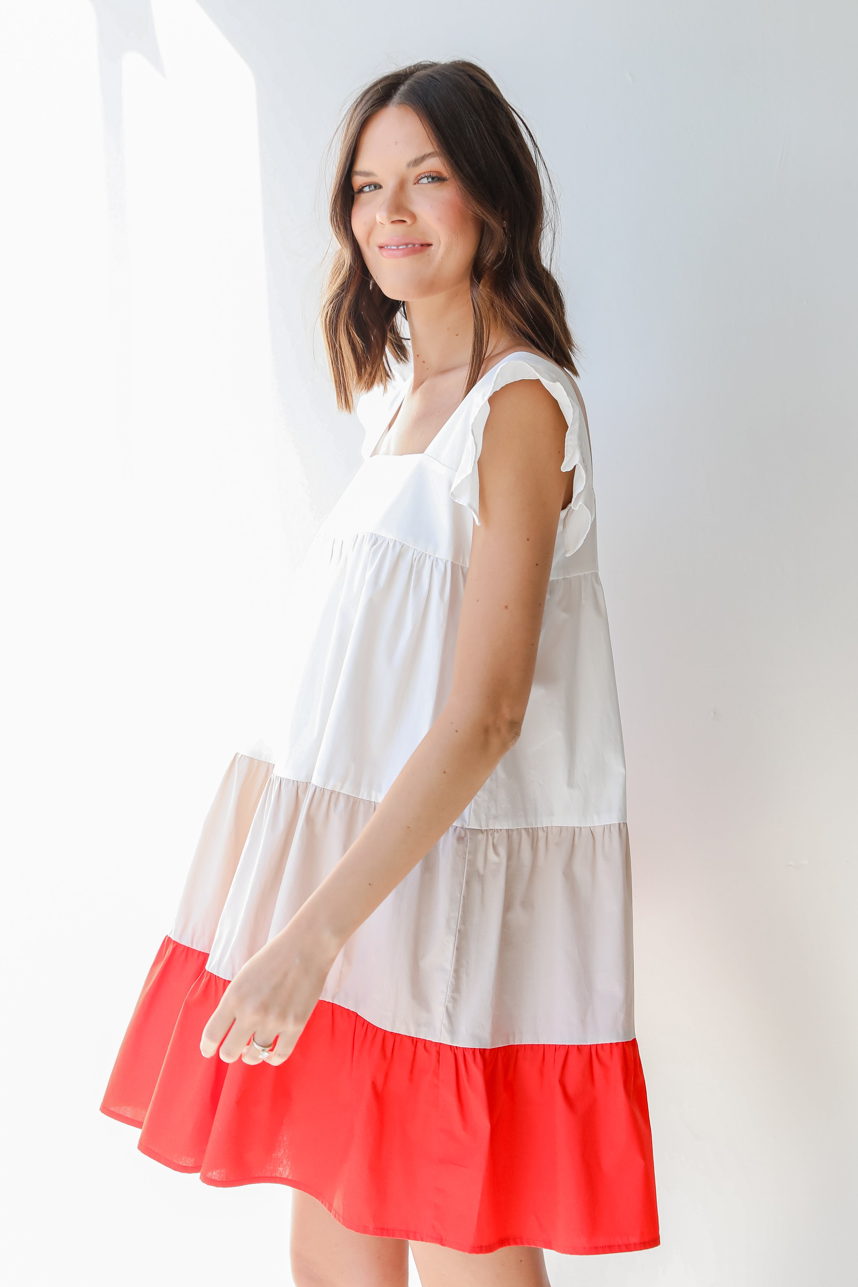 Tiered Color Block Mini Dress side view