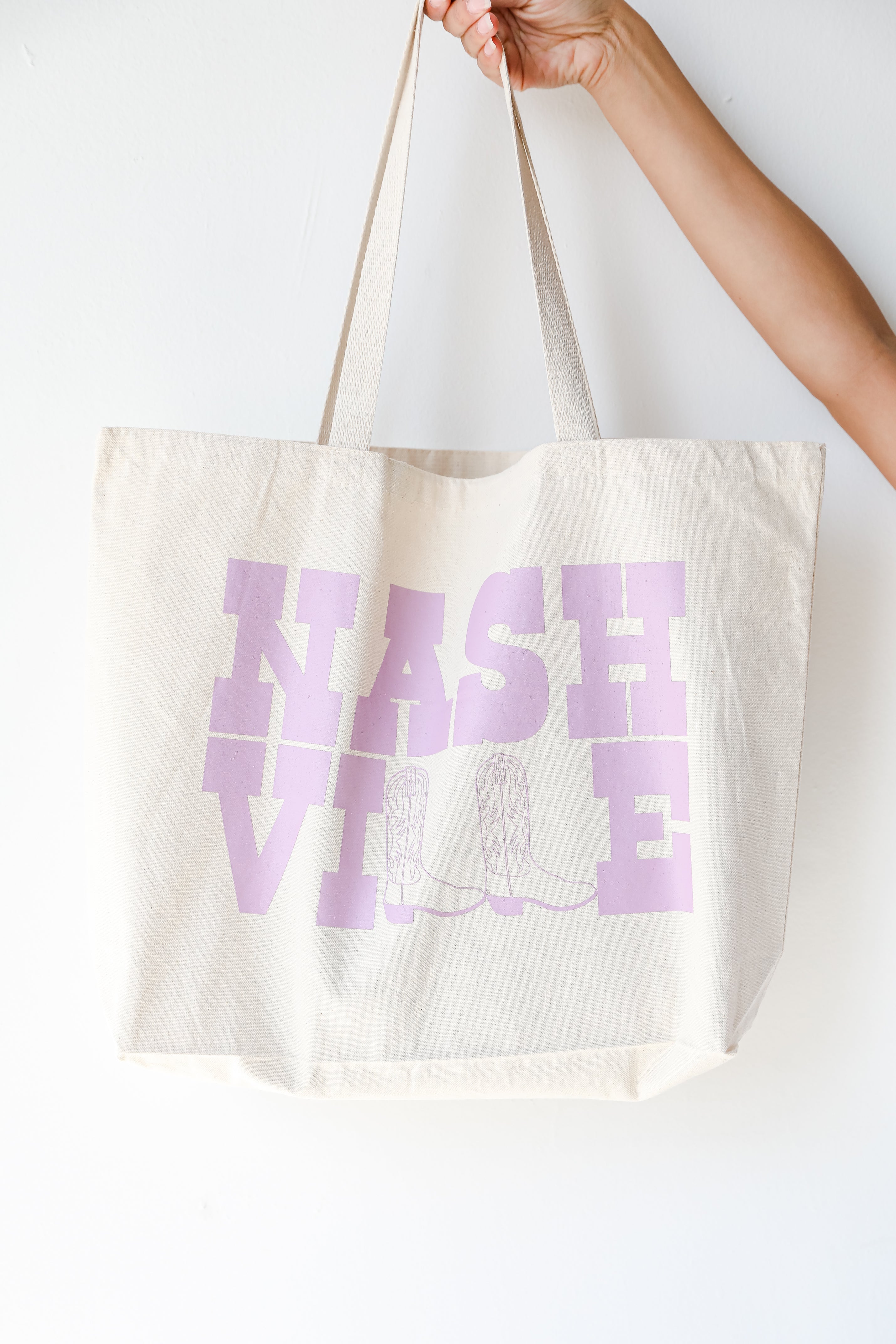 Nashville Boots Large Tote Bag front view