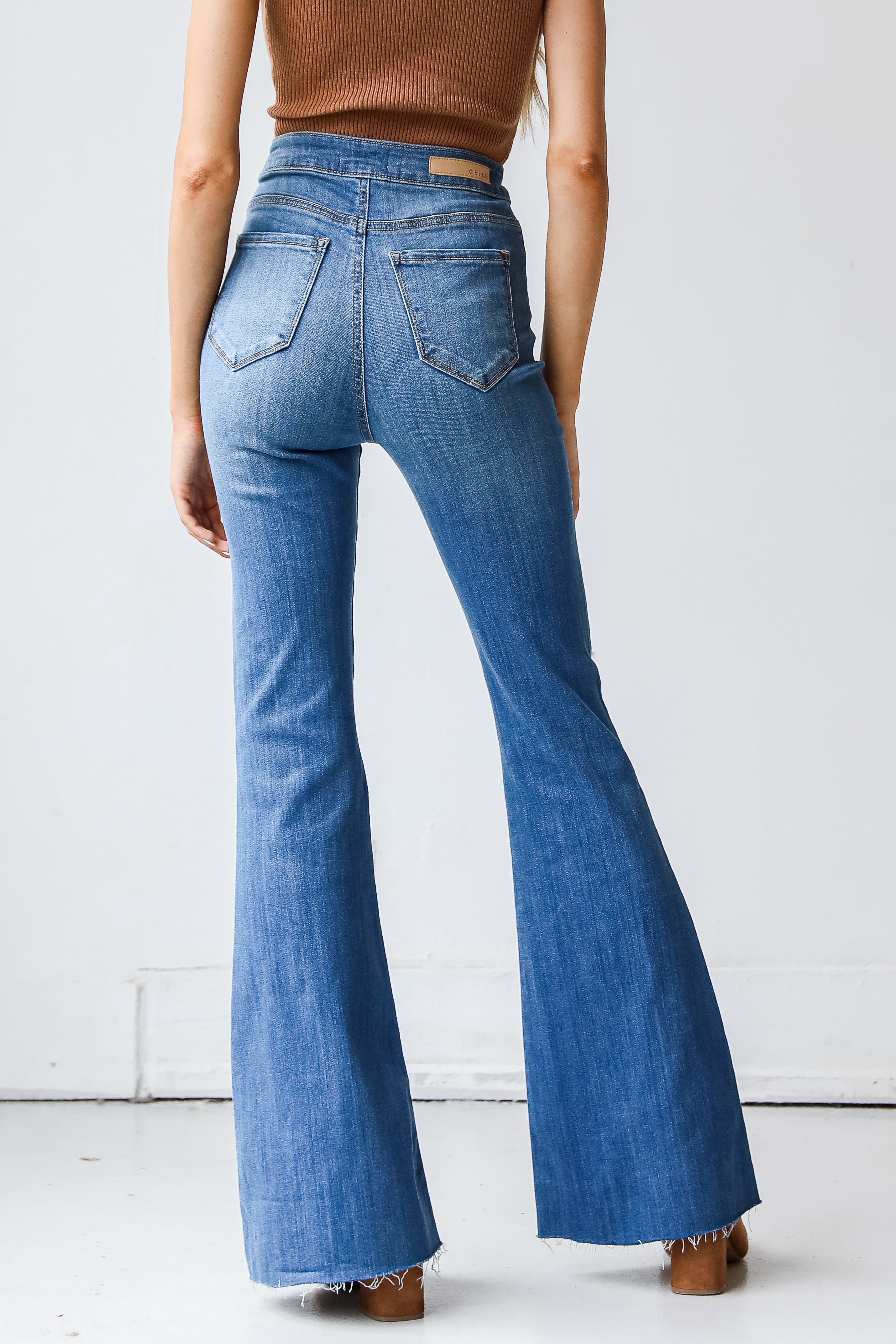 High-Rise Flare Jeans back view