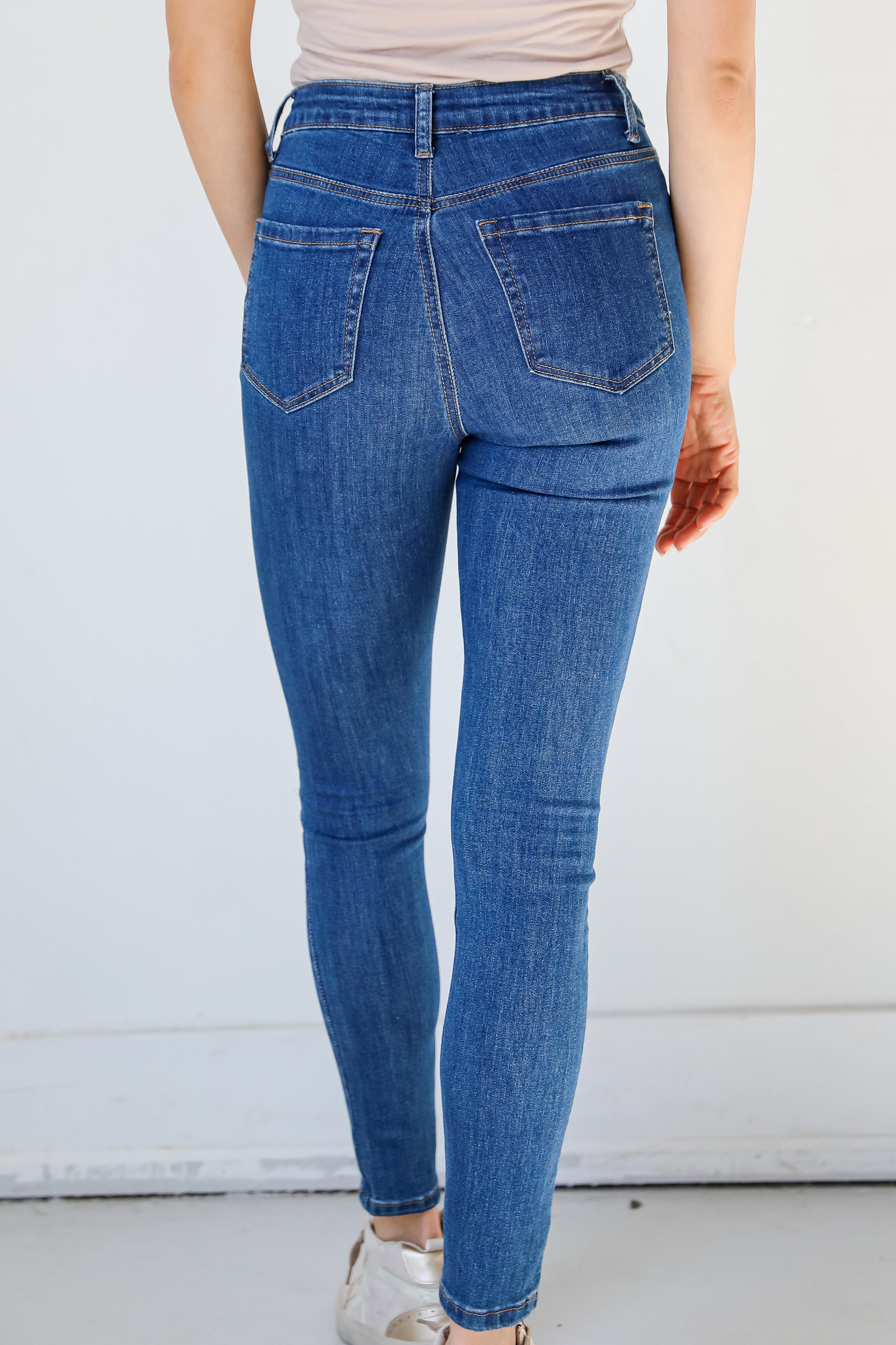 Distressed Skinny Jeans back view