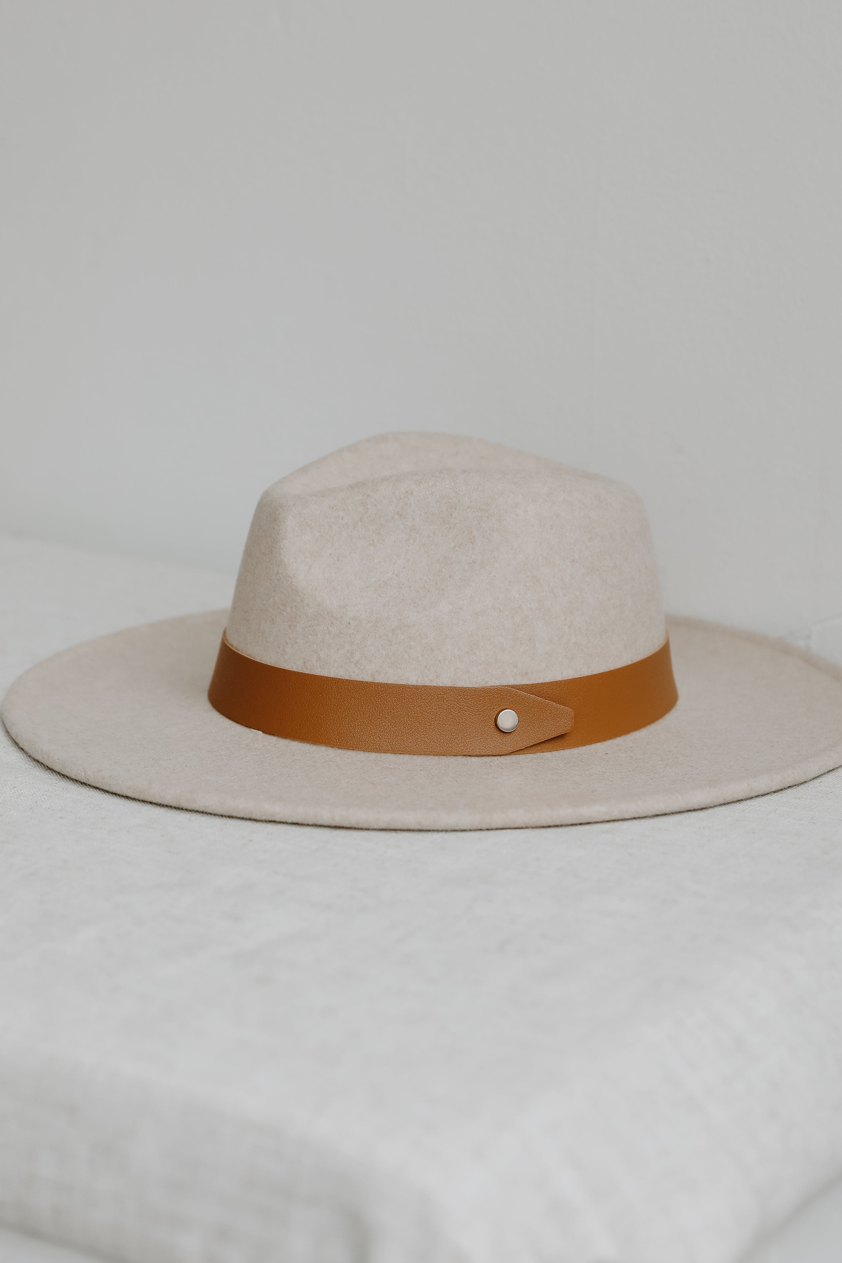 Wide Brim Fedora Hat flat lay