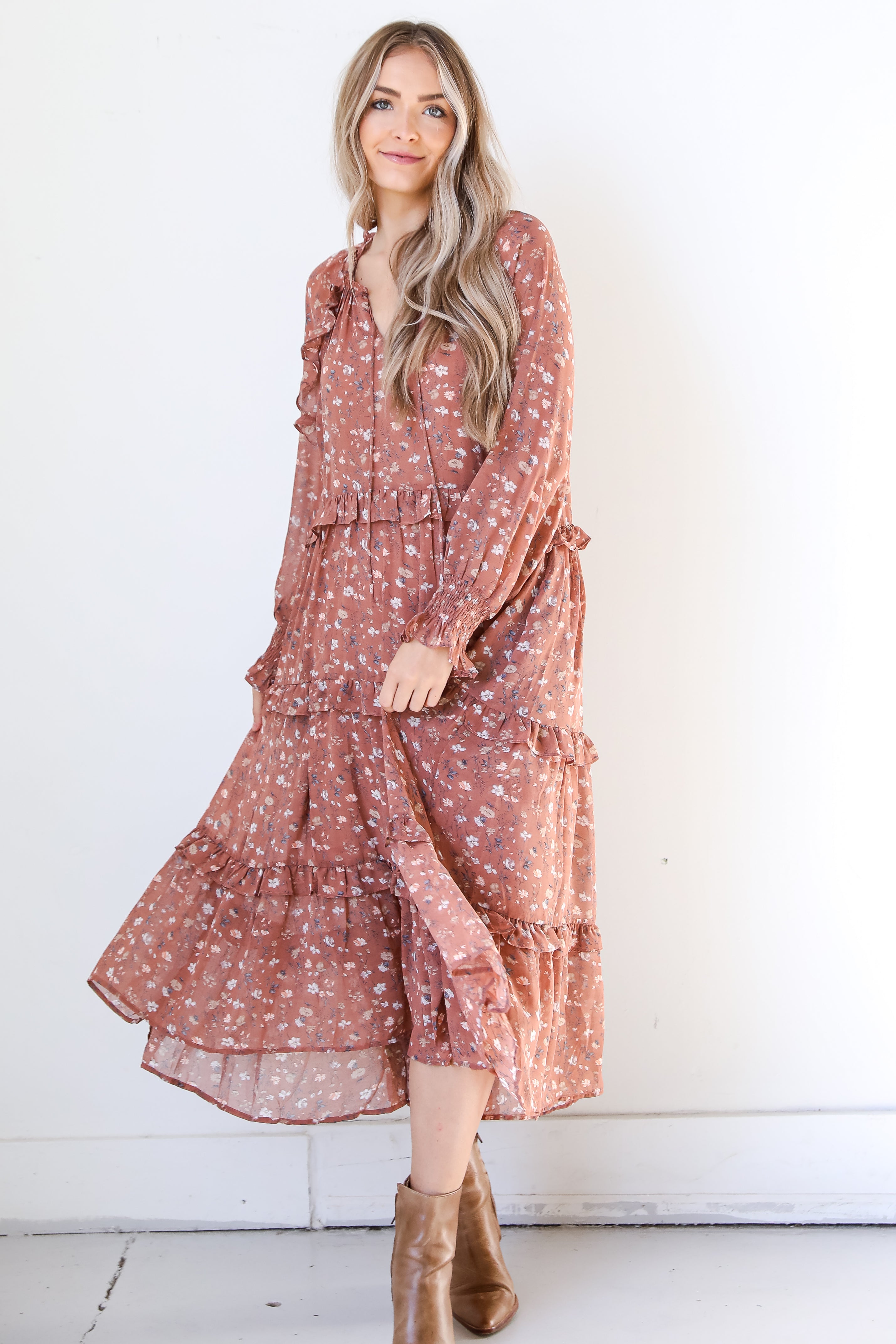 Floral Maxi Dress front view