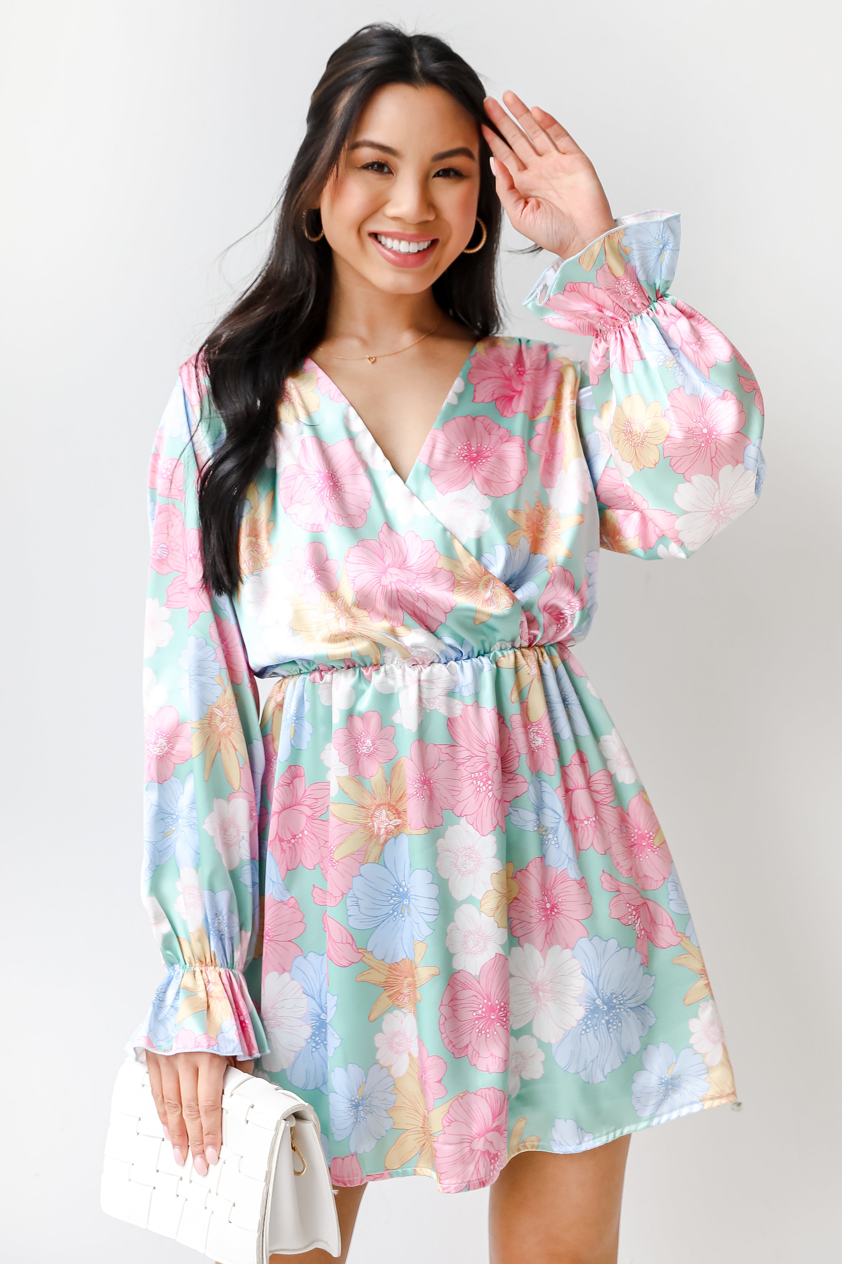 Floral Dress on model