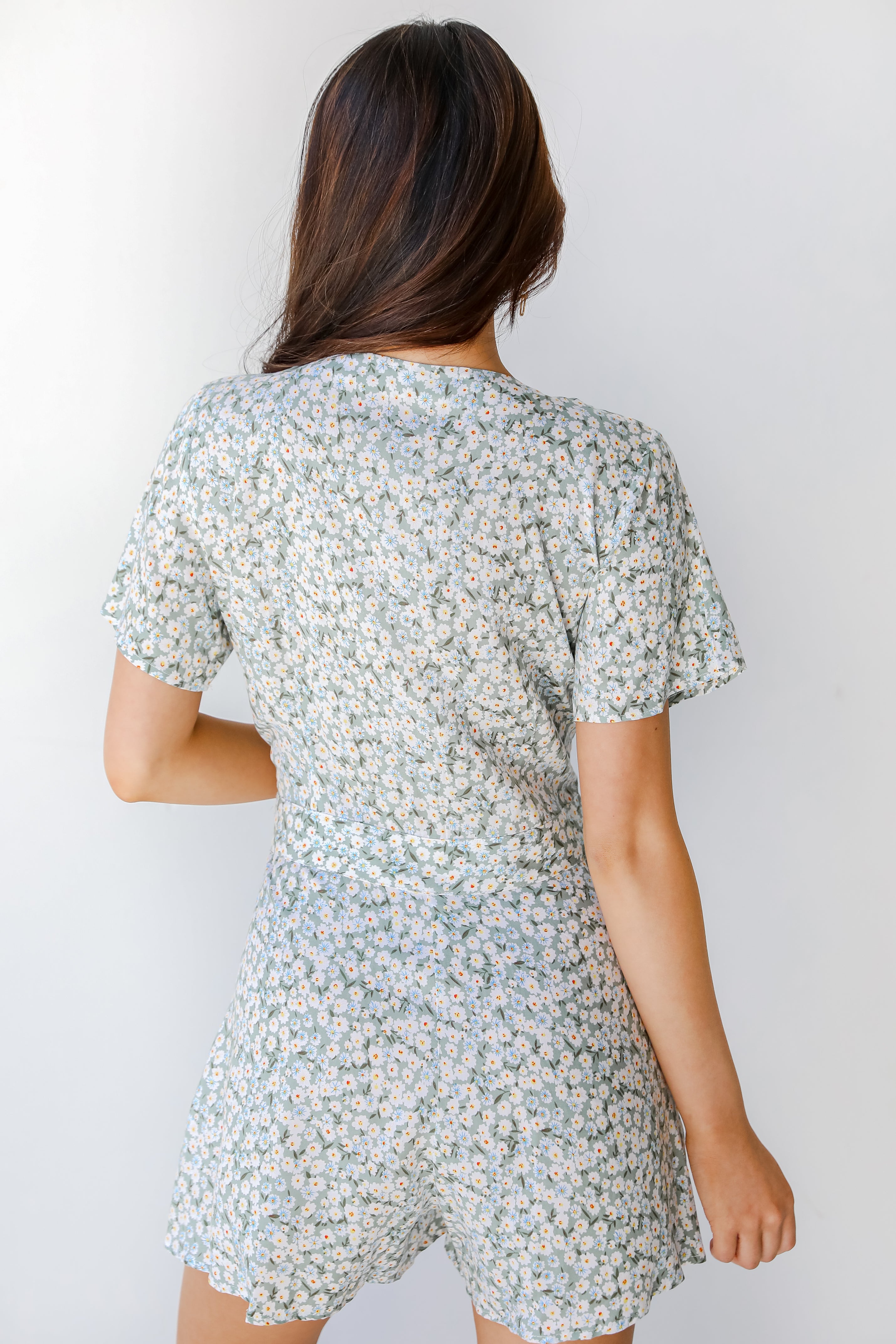 Floral Romper back view