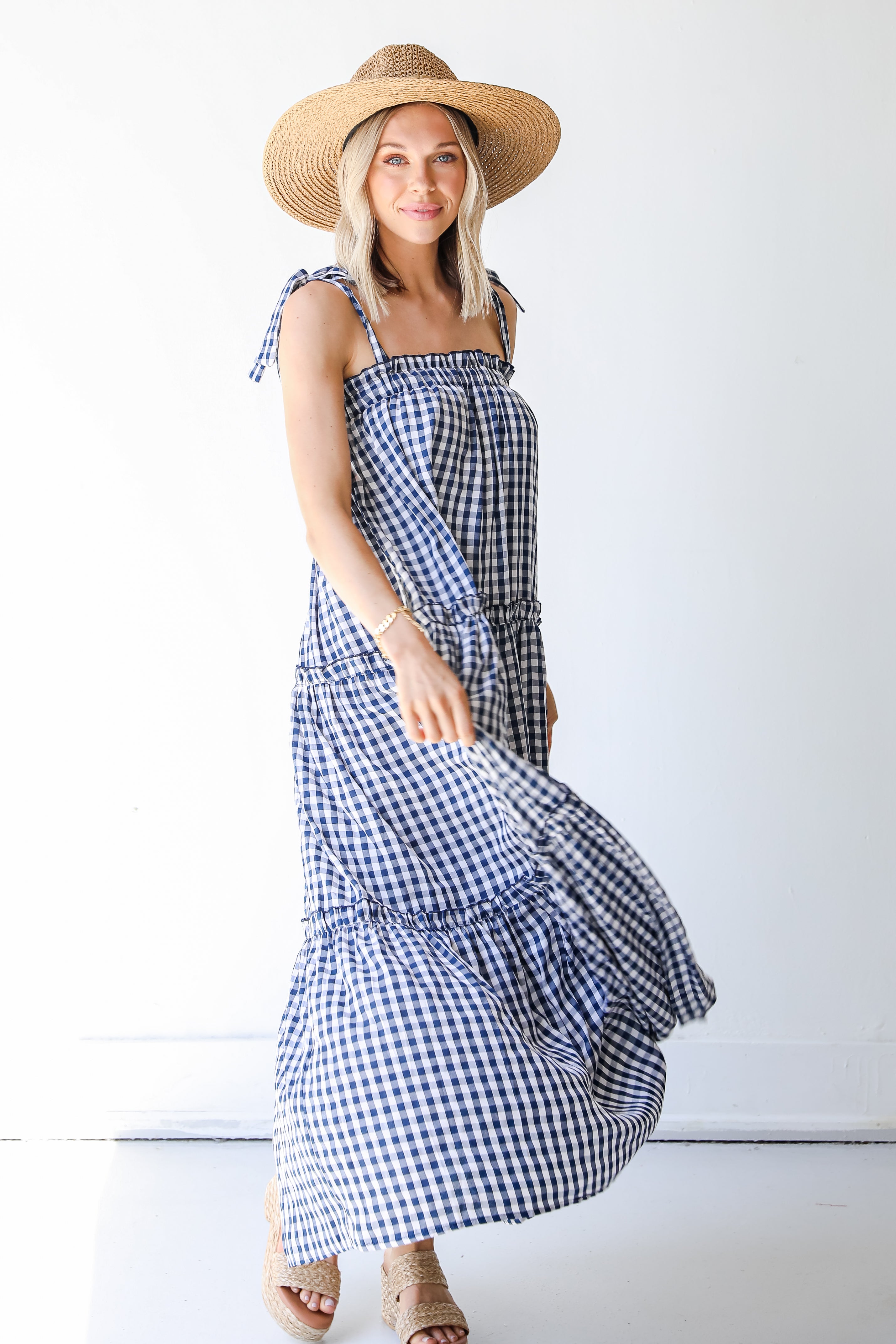 FINAL SALE - Perfect Dream Gingham Maxi Dress