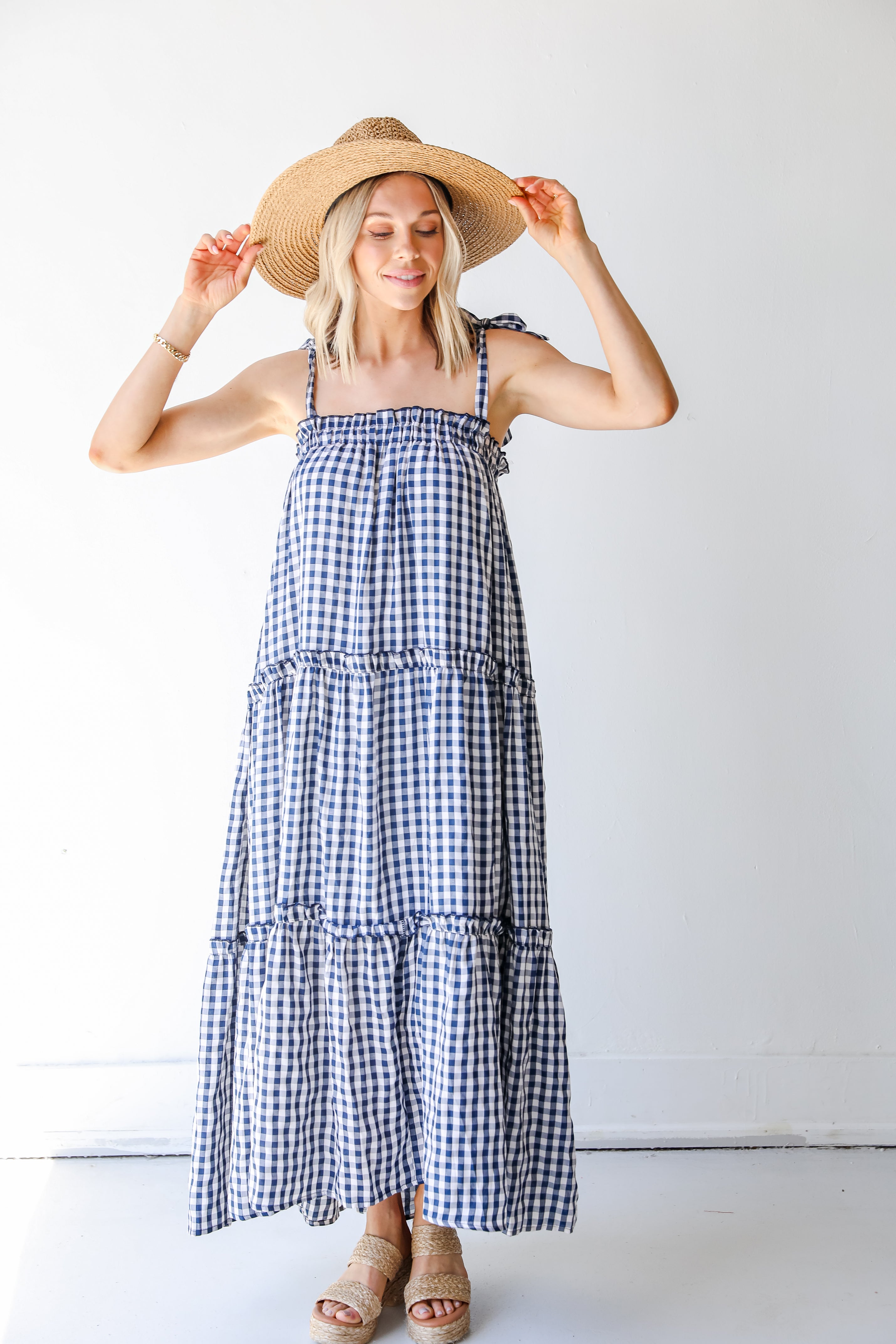 FINAL SALE - Perfect Dream Gingham Maxi Dress