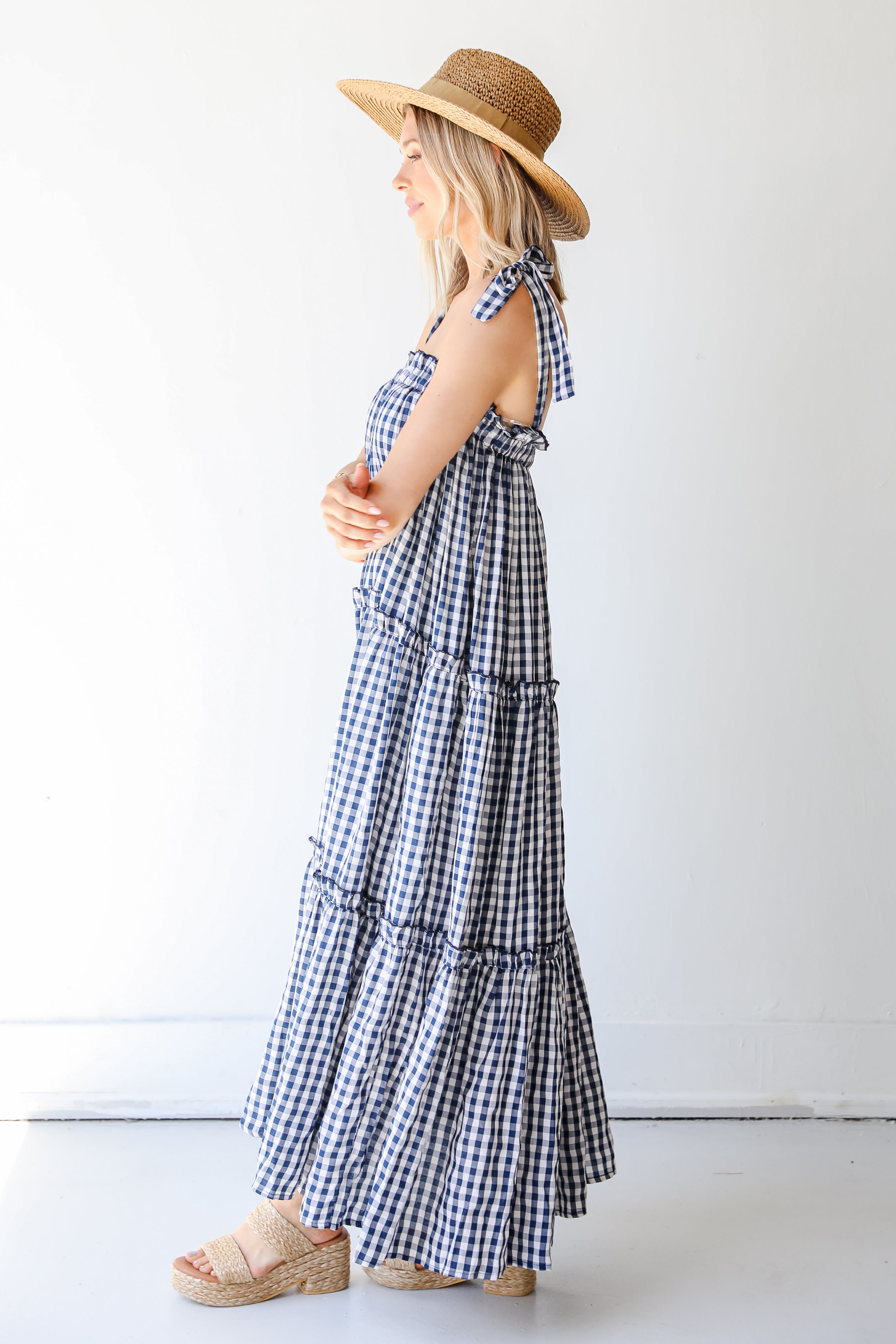 FINAL SALE - Perfect Dream Gingham Maxi Dress