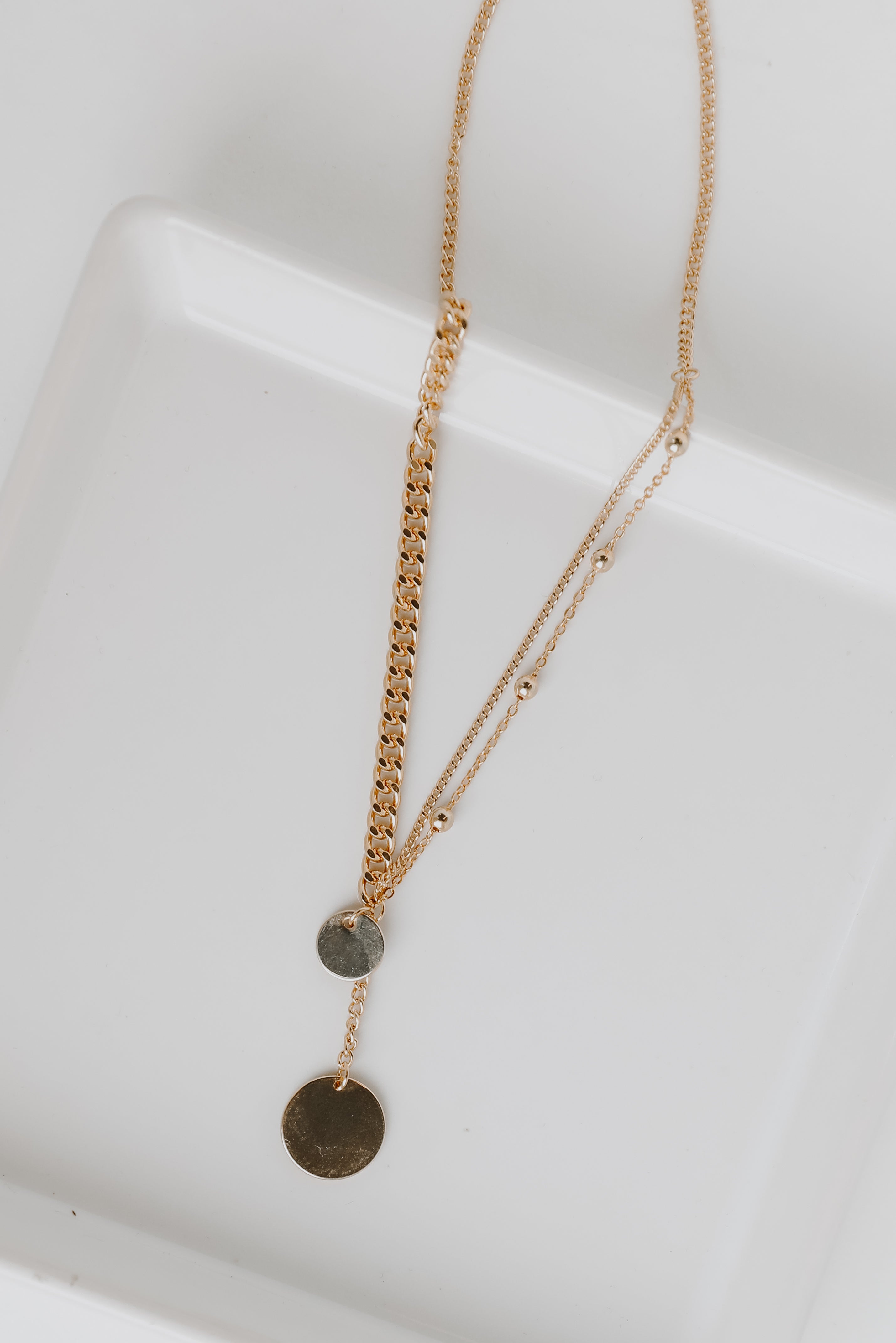 Gold Chain Layered Necklace from dress up
