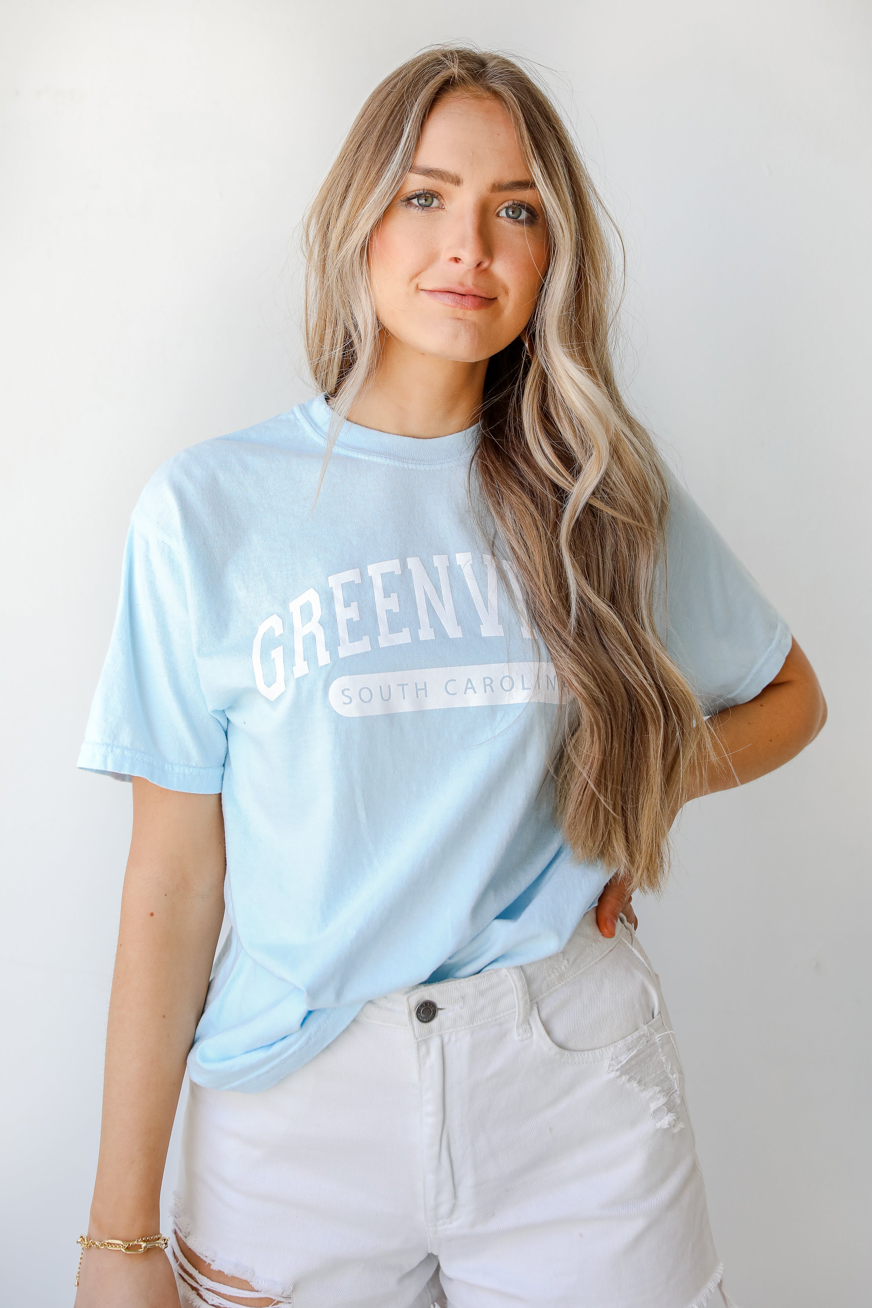 Light Blue Greenville South Carolina Tee