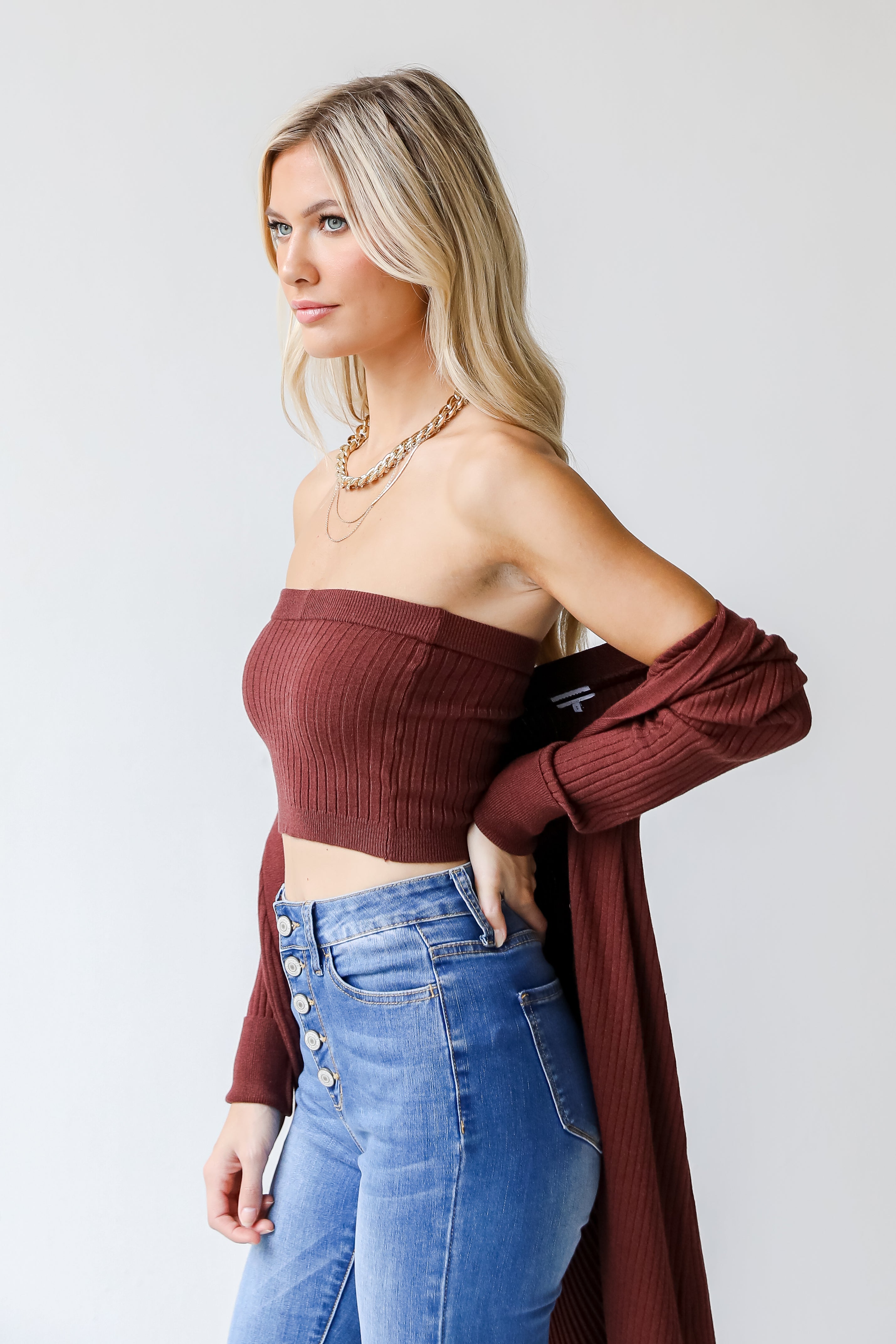 Knit Tube Top side view