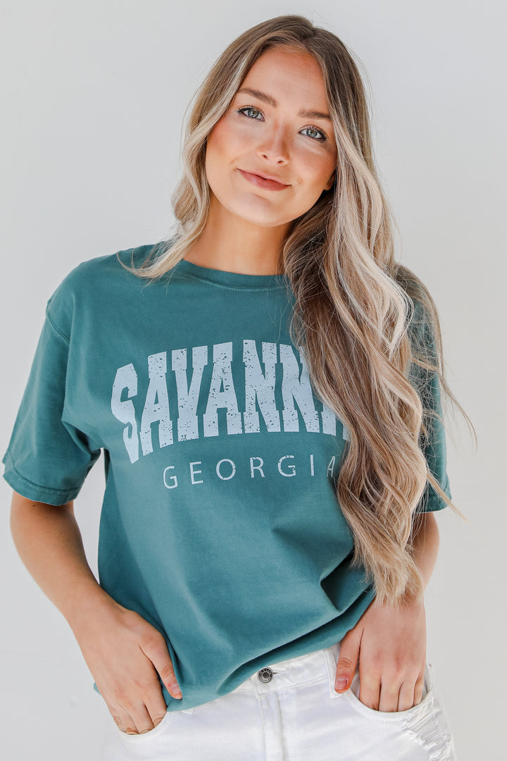Teal Savannah Georgia Tee