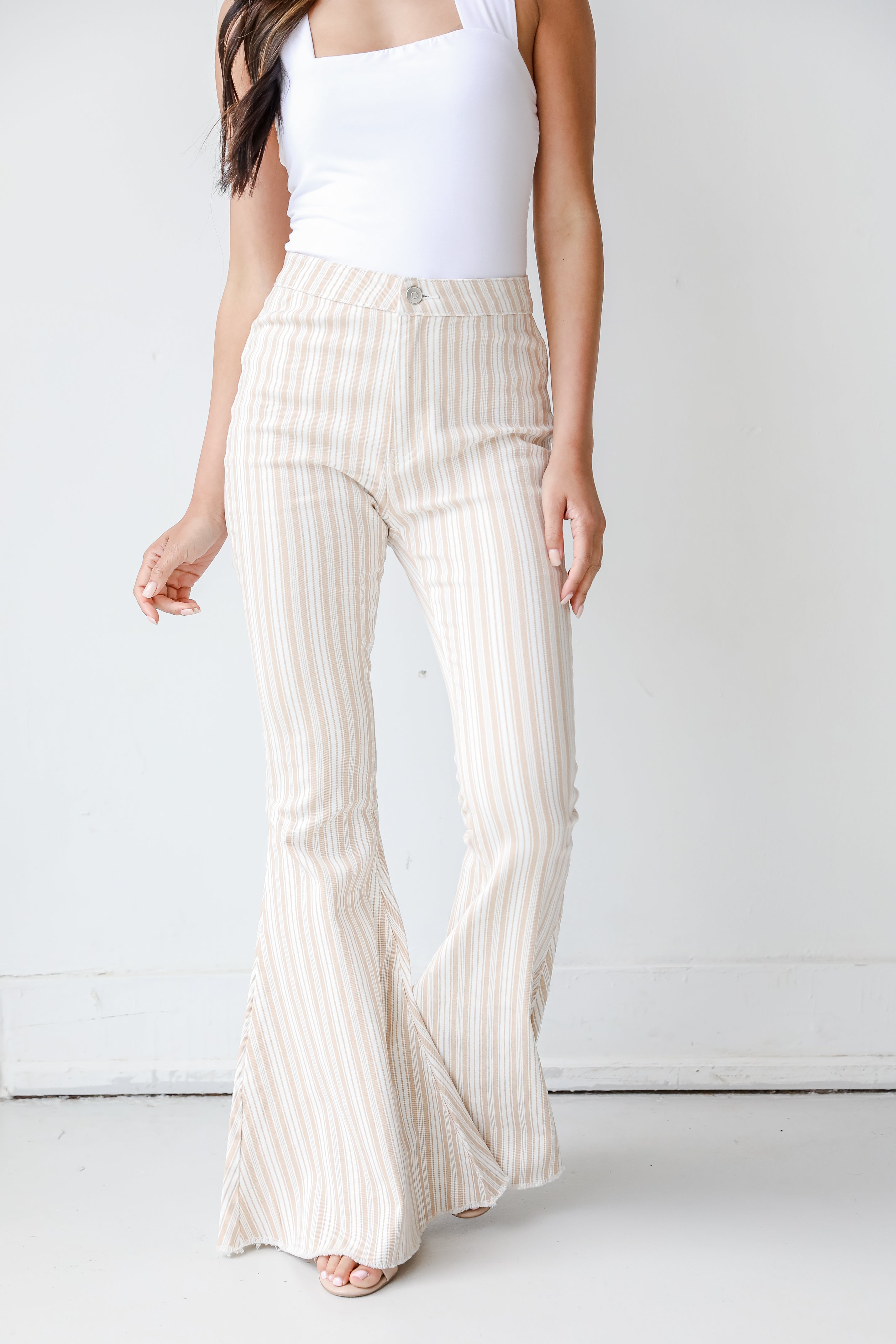 Striped Flare Jeans