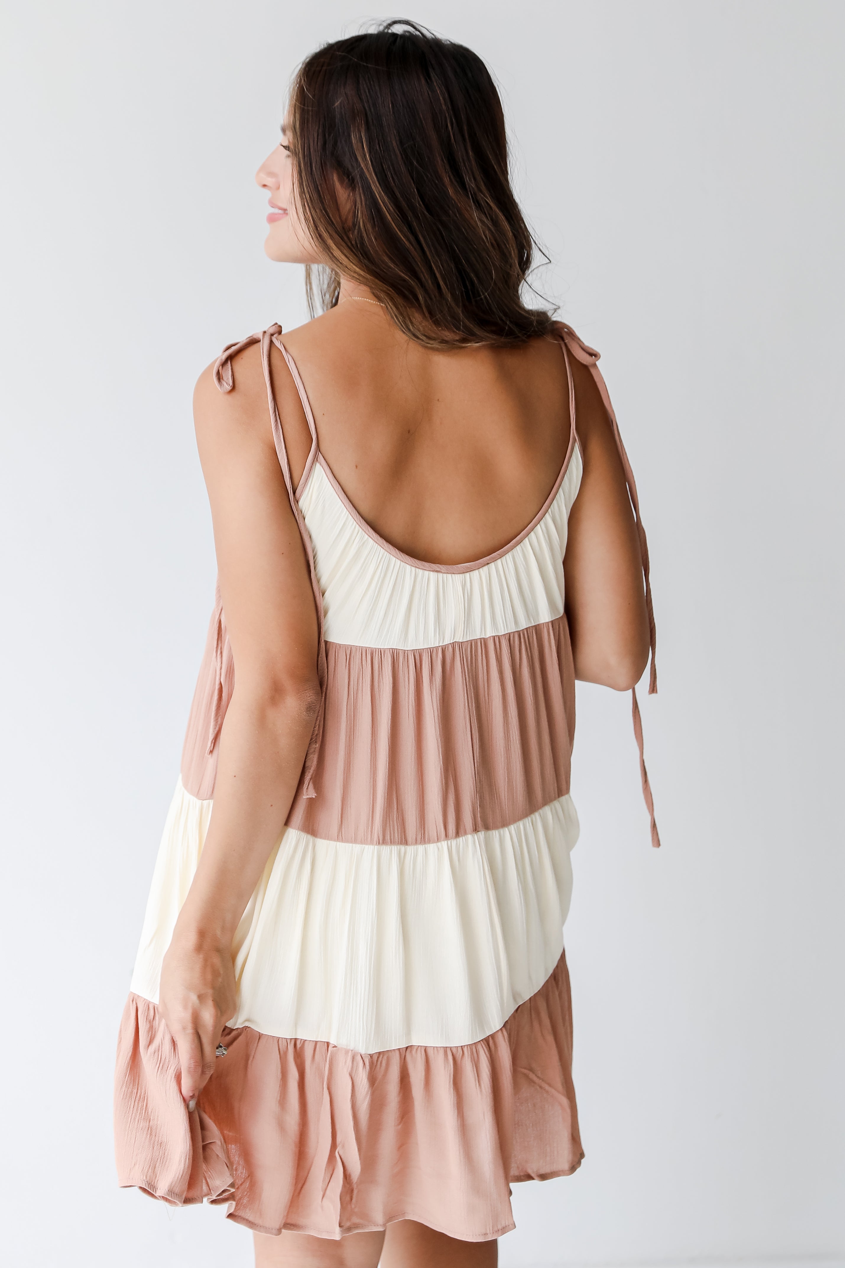 Tiered Mini Dress back view