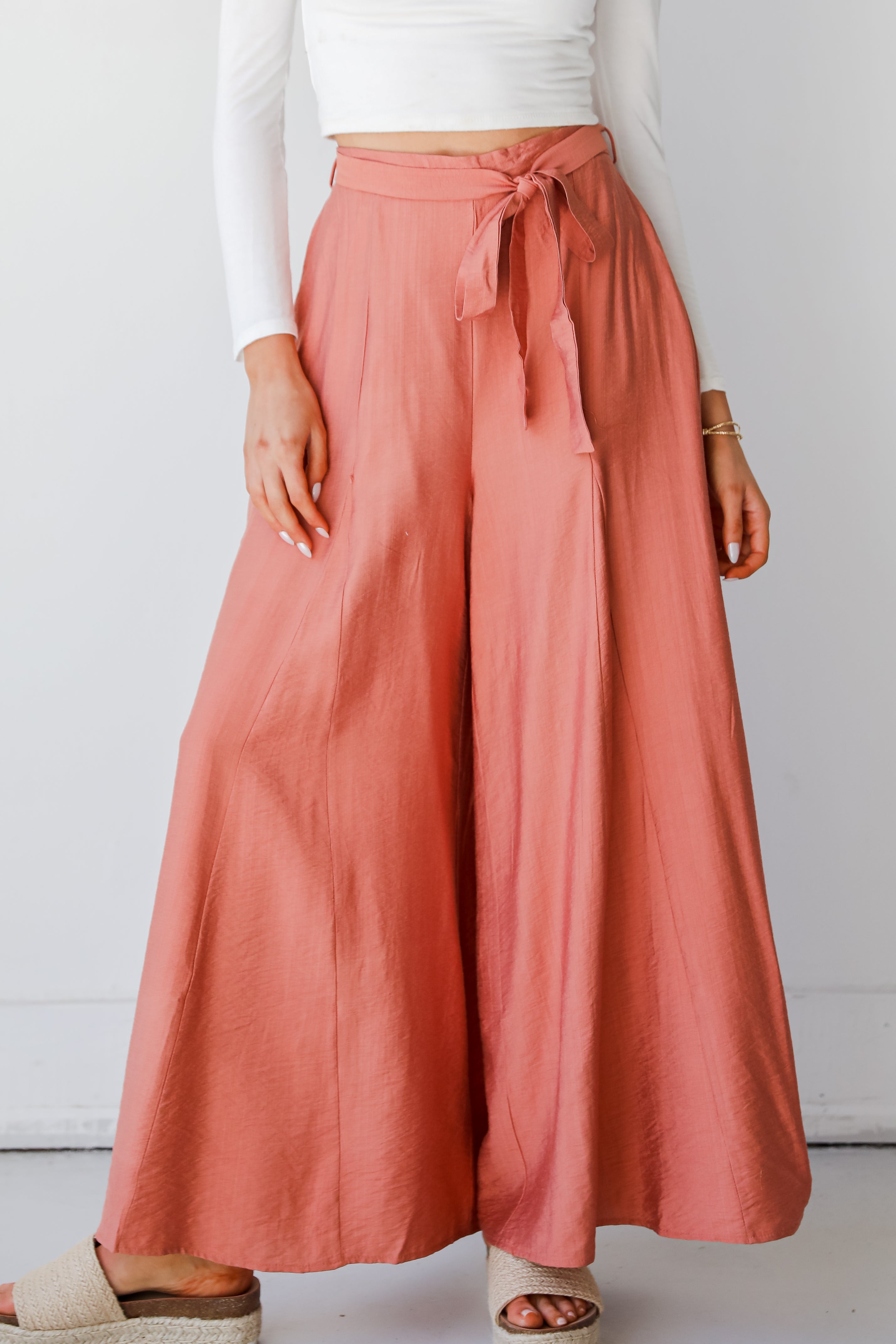 rust Wide Leg Pants