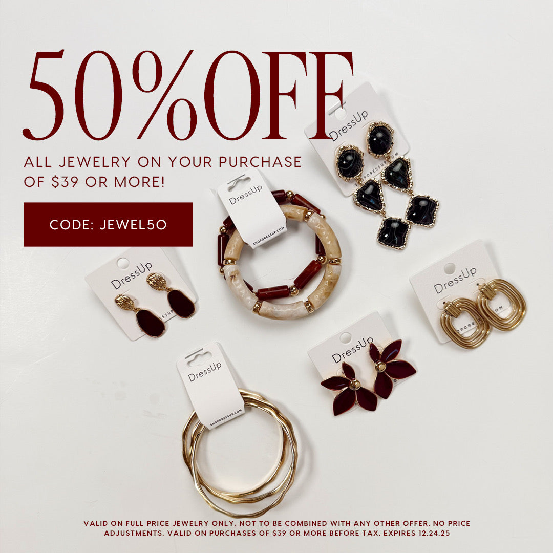 Holiday Sparkle: All Jewelry 50% Off with Any $39+ Purchase!