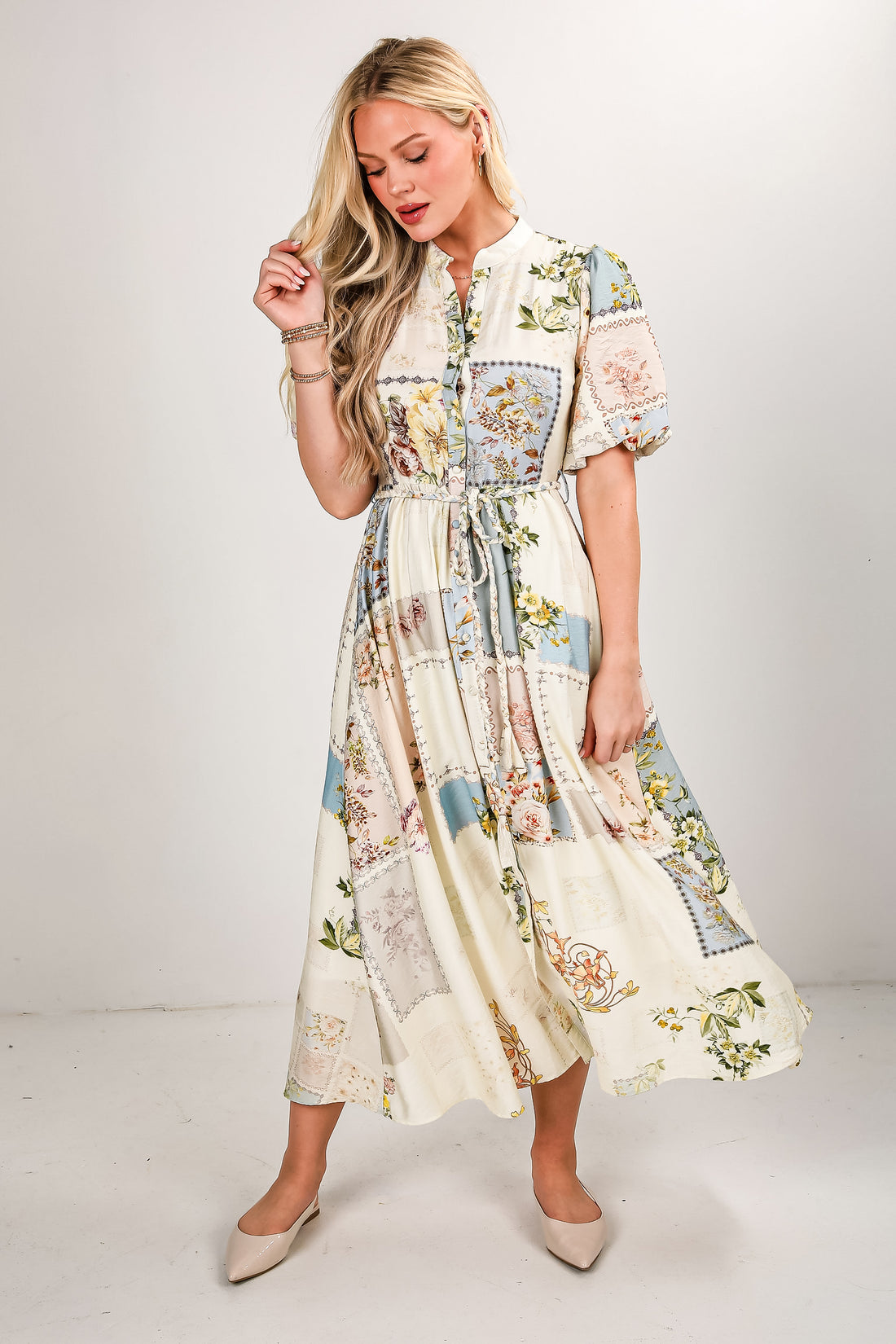 Perfectly You Natural Floral Maxi Dress