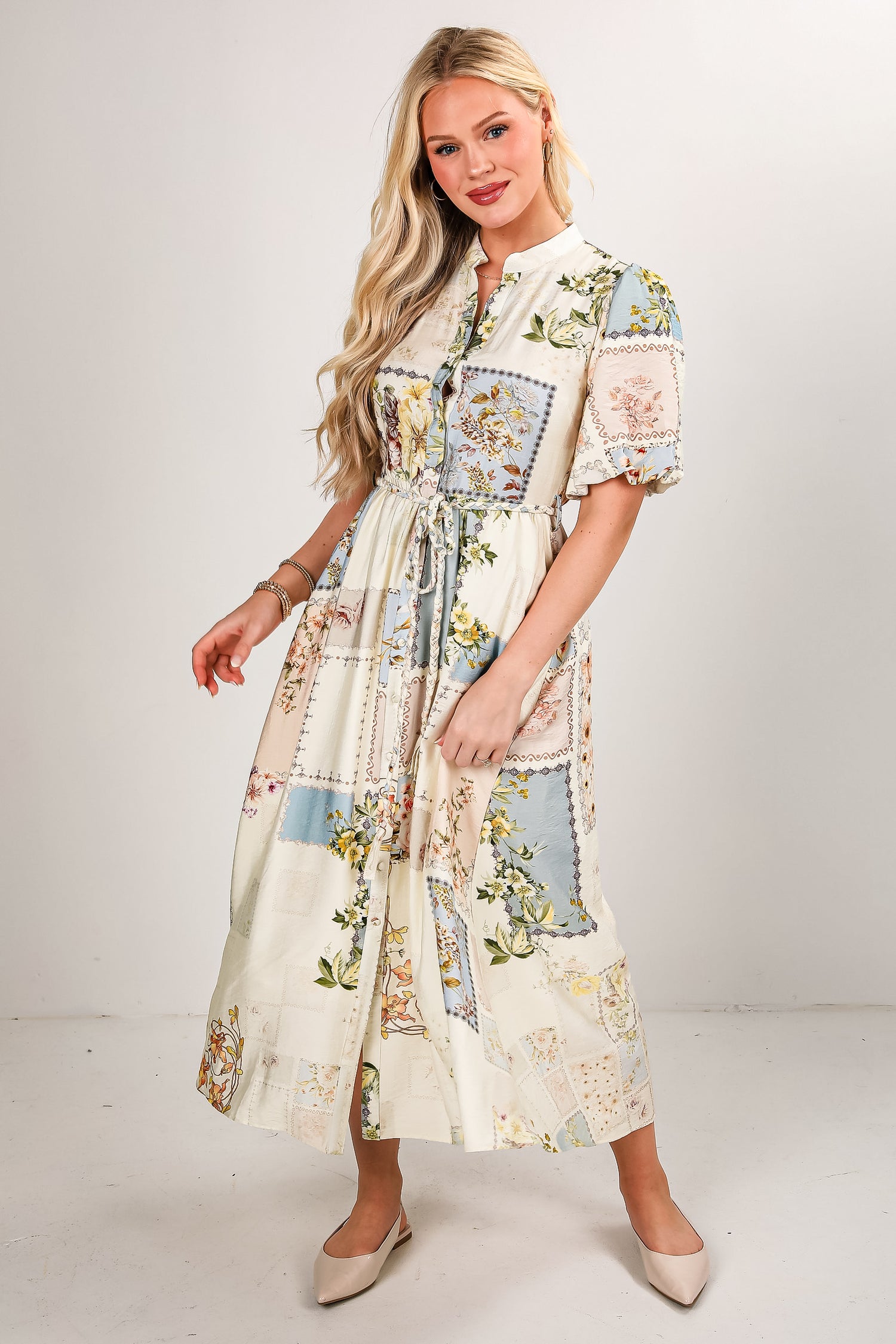 Perfectly You Natural Floral Maxi Dress