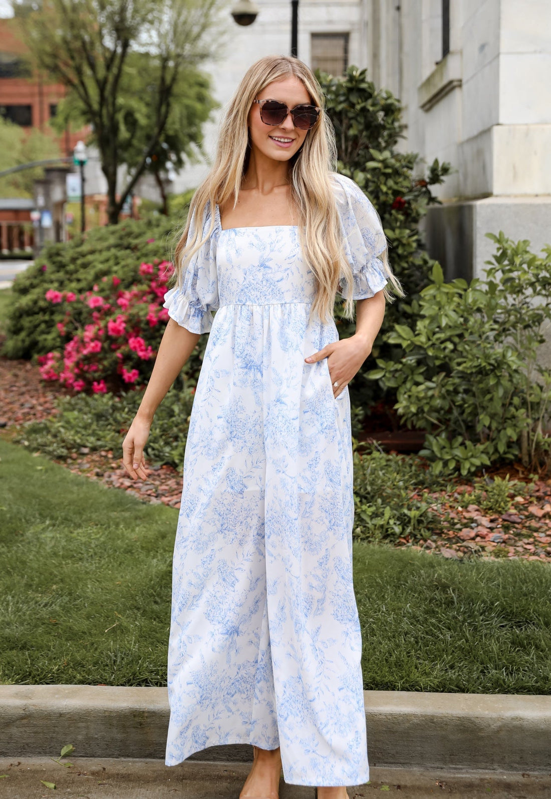 White Floral Jumpsuit