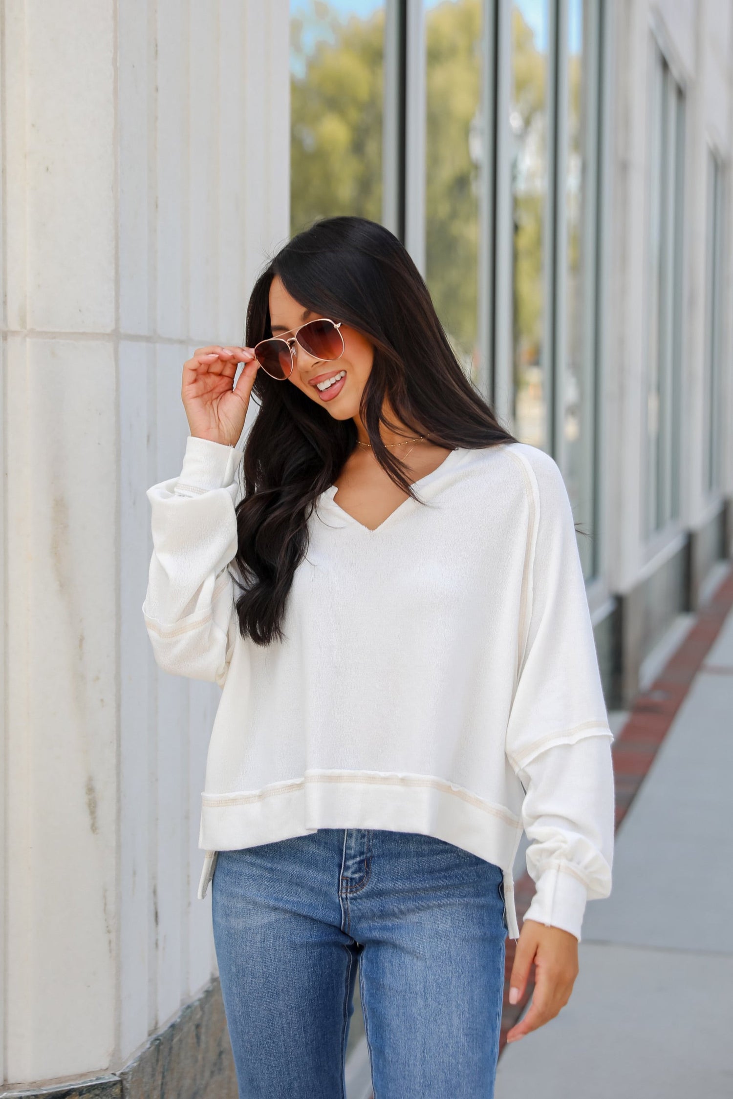 Comfy Passion White Terry Cloth Top