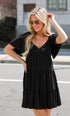 Black Tiered Mini Dress