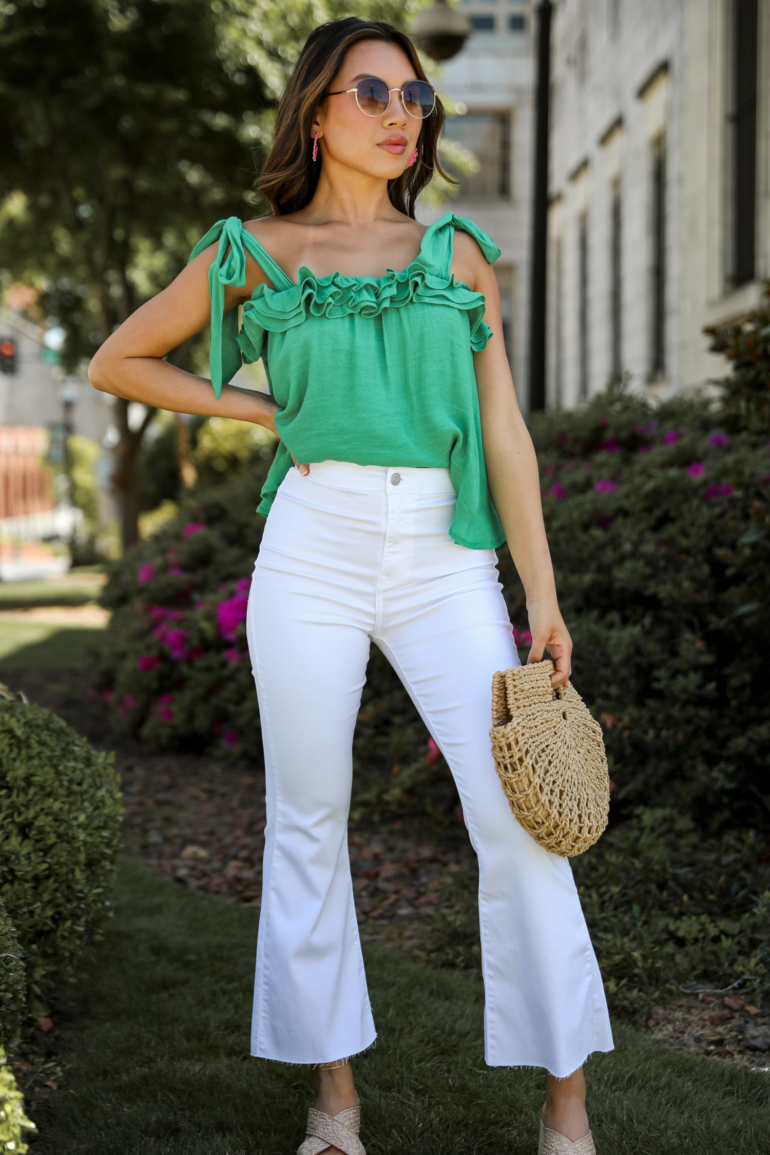 Green top from Dress Up Boutique