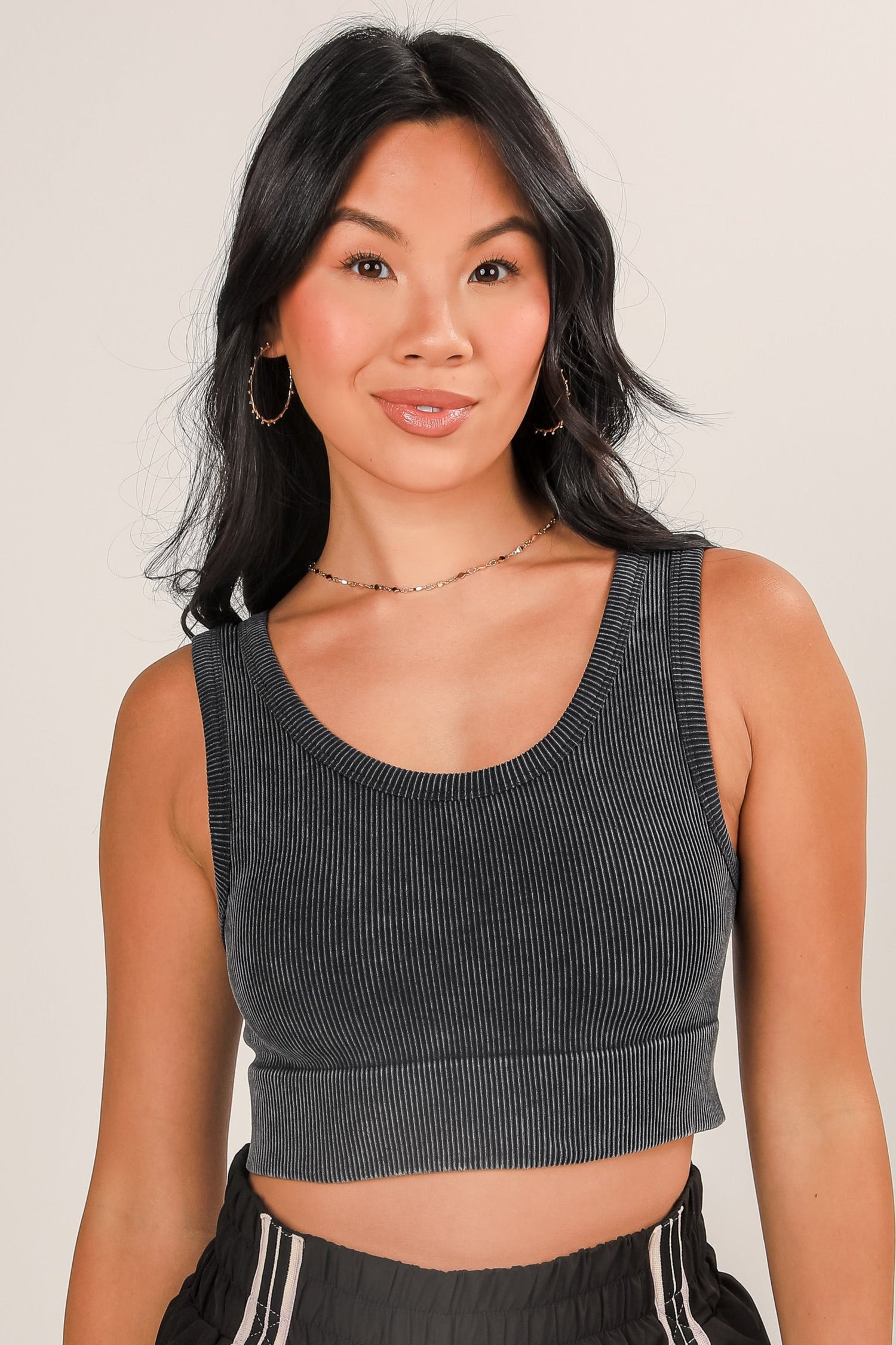 Lauren Ribbed Seamless Cropped Tank