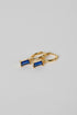 Stella Blue Gemstone Charm Mini Hoop Earrings