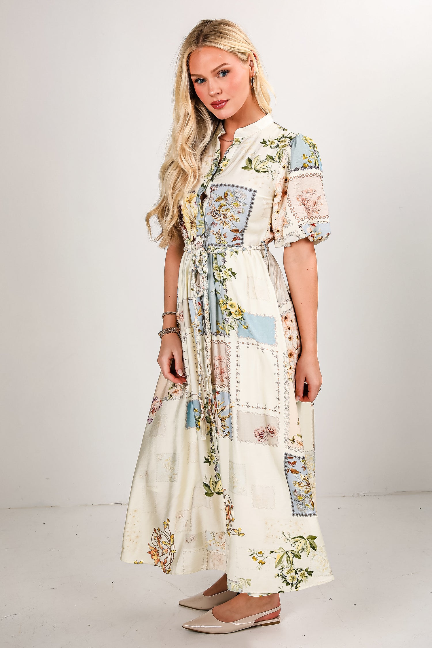 Perfectly You Natural Floral Maxi Dress