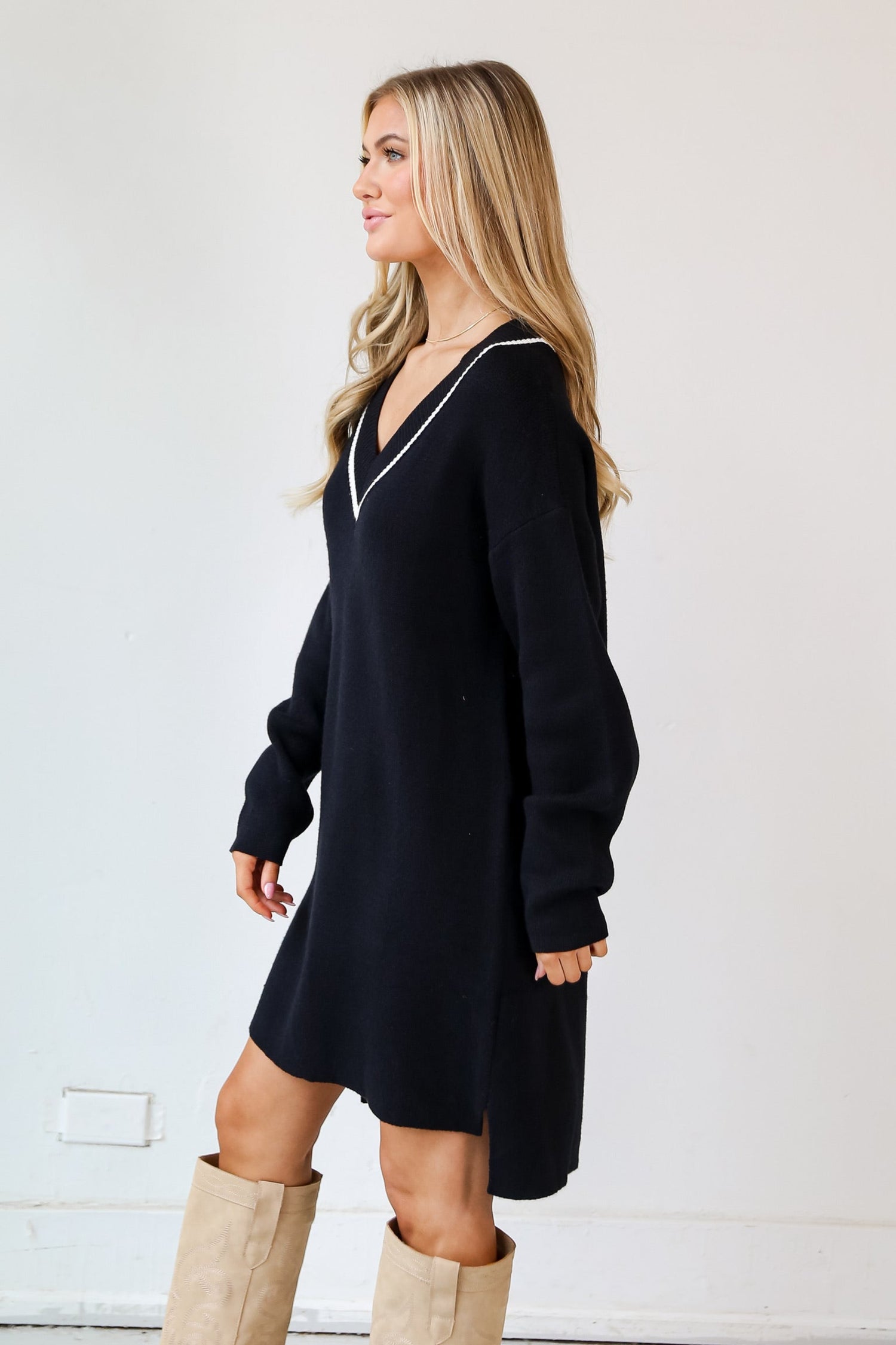 black sweater dresses