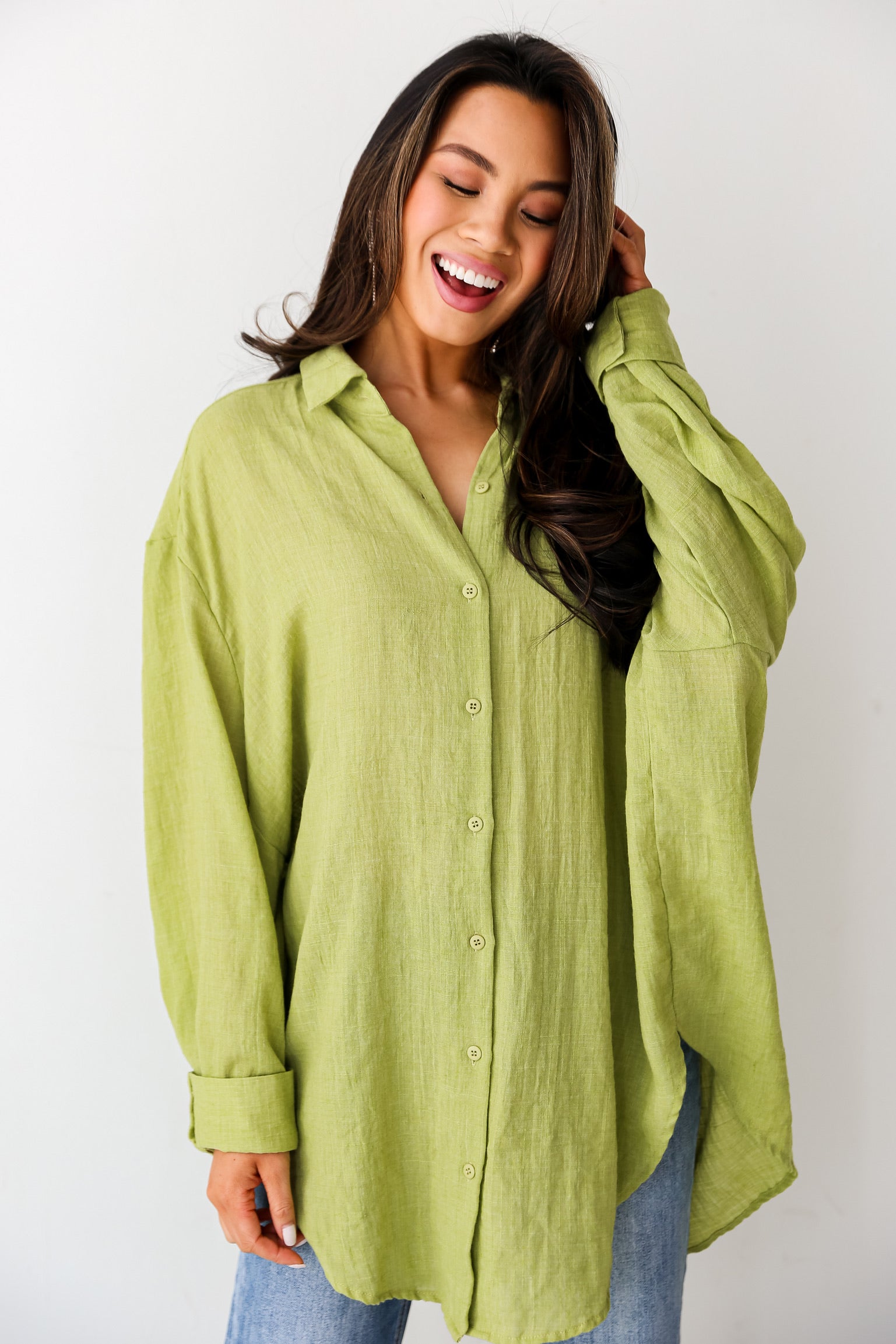 Allison Oversized Button-Up Blouse