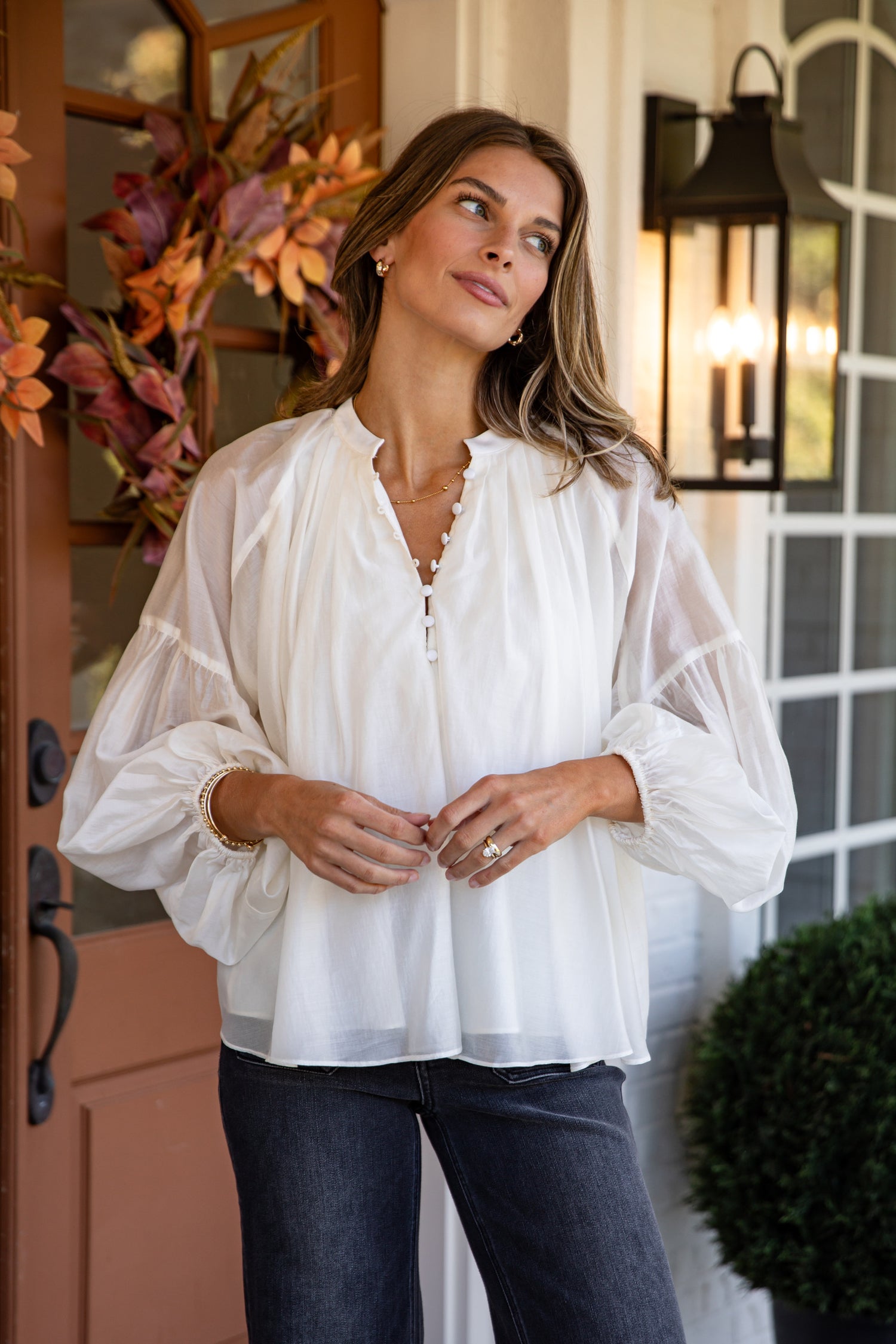 FINAL SALE - Dazzling Beauty Off White Blouse