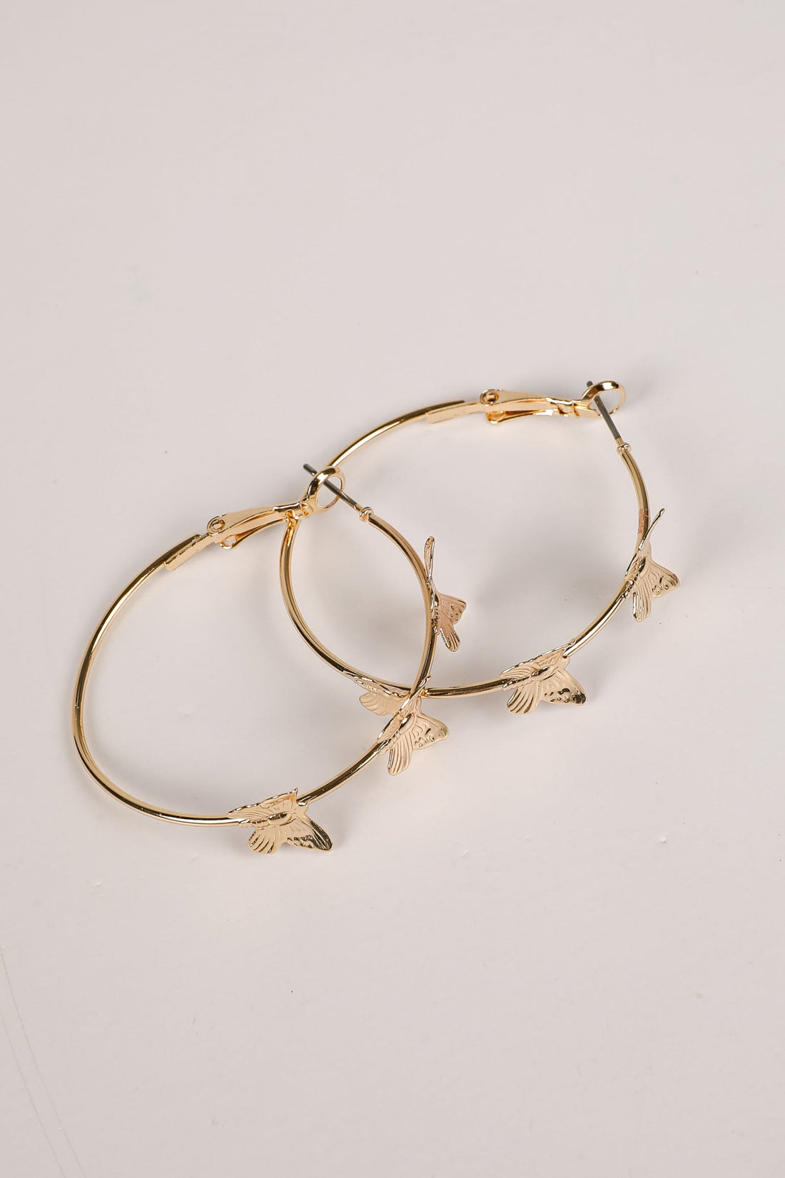 Juliette Gold Butterfly Hoop Earrings