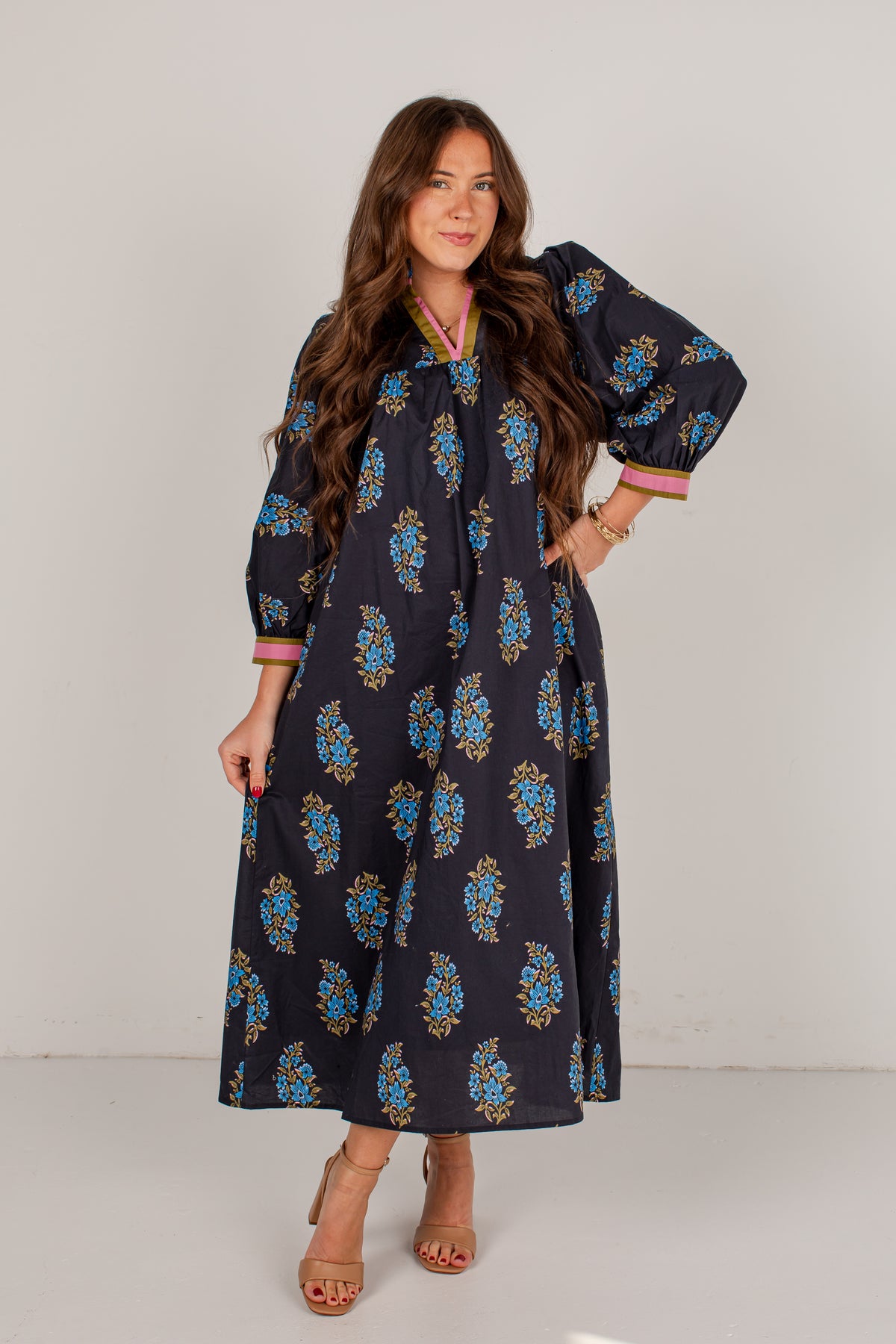 Current Chapter Black Floral Maxi Dress