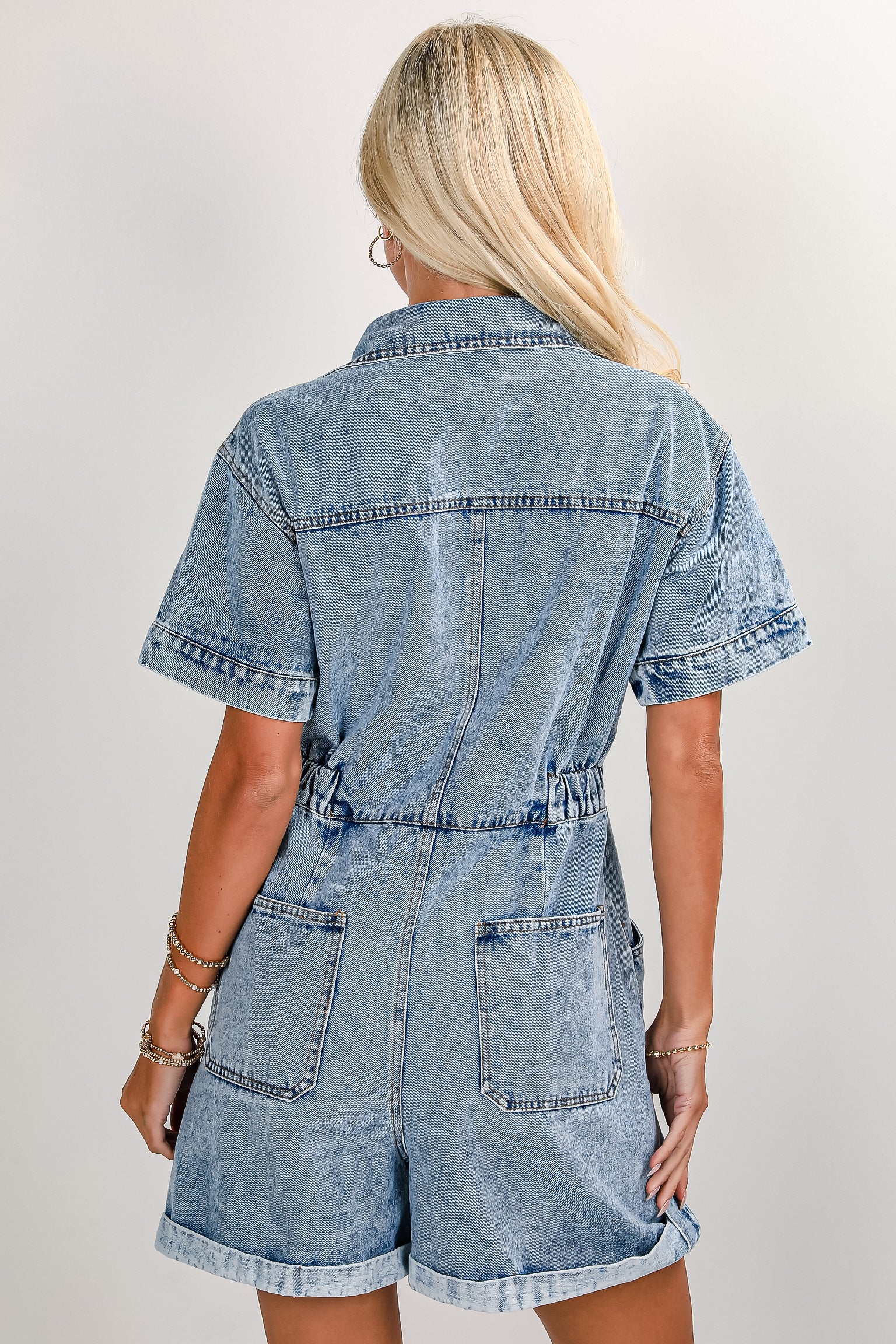 FINAL SALE - Shape Things Up Denim Romper