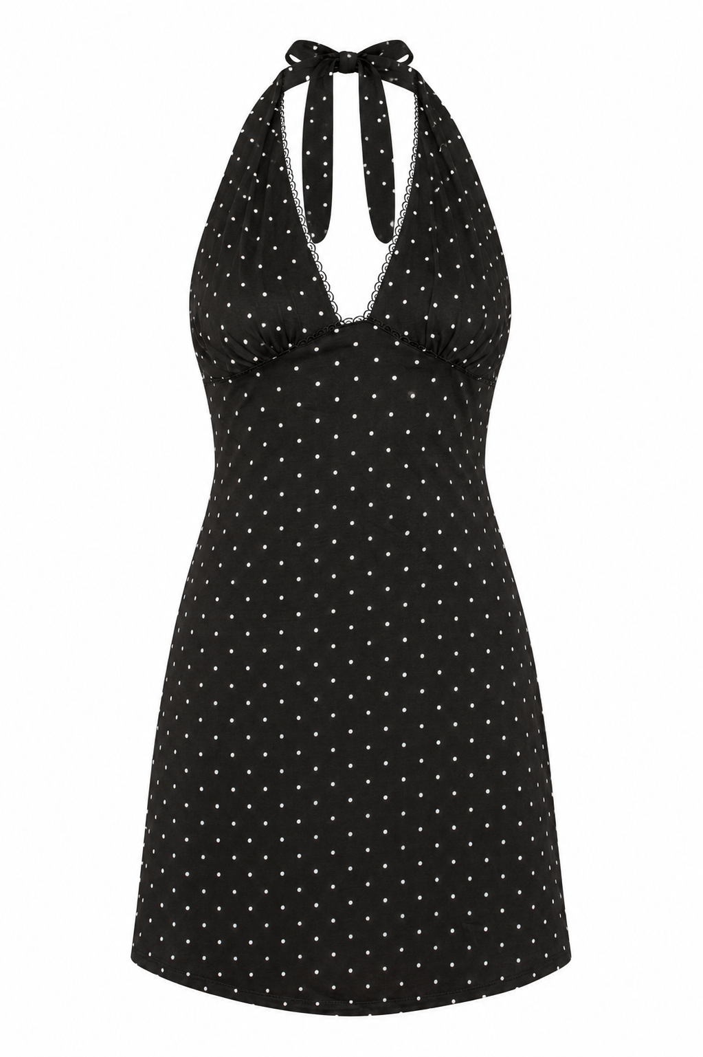 Spotted In Soho Black Polka Dot Mini Dress