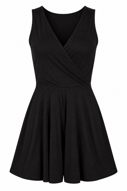 Take The Lead Black Relaxed Romper