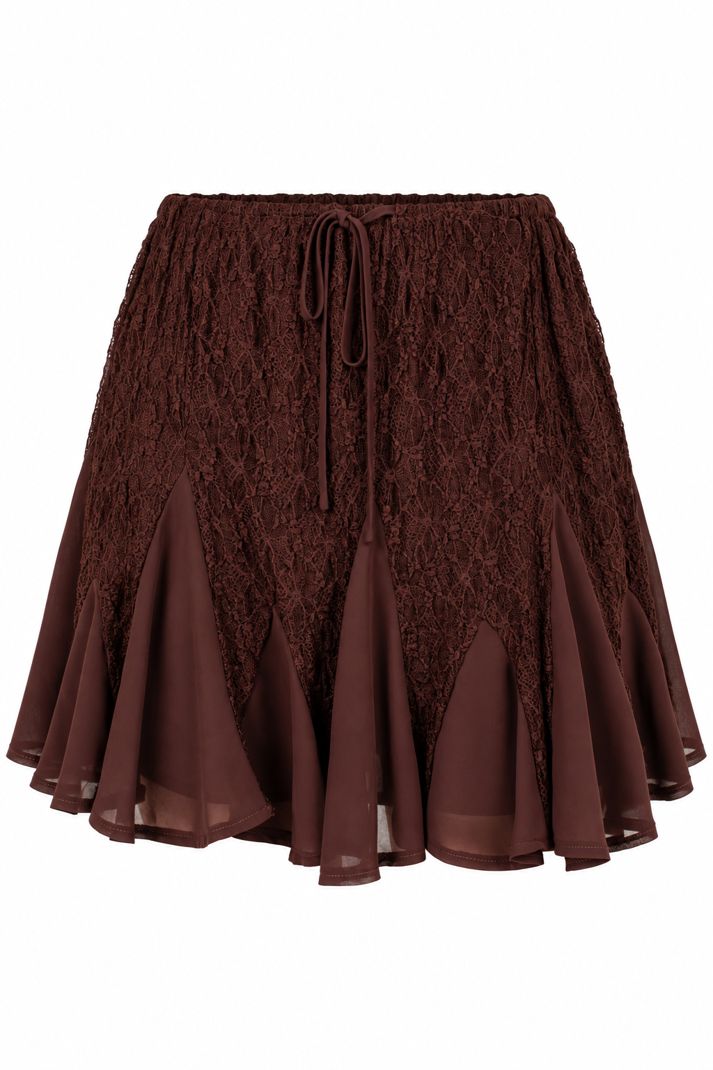Autumn Spell Brown Lace Mini Skort